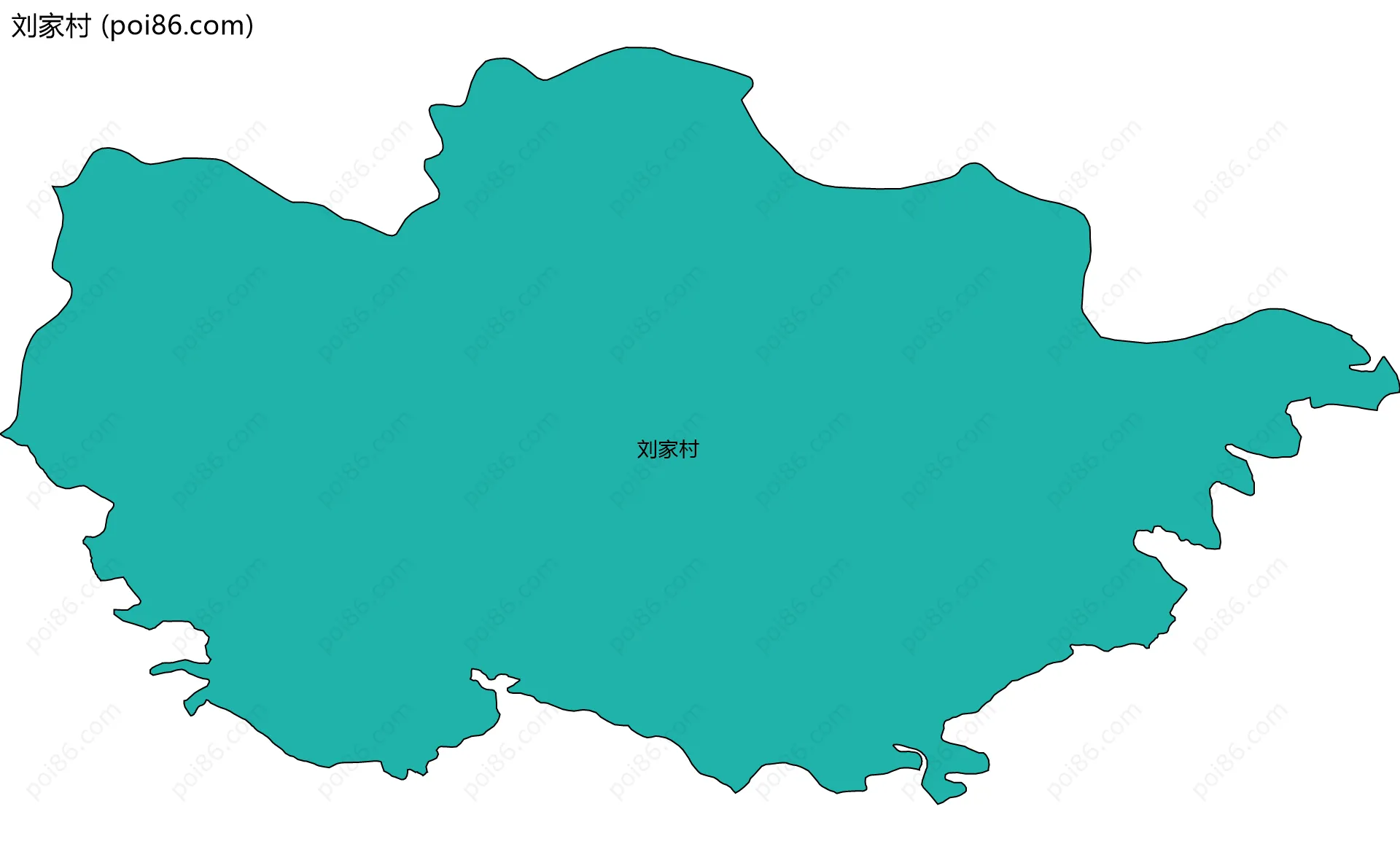 刘家村边界地图