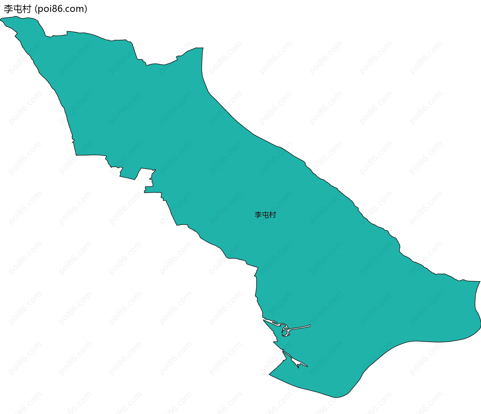 李屯村边界地图