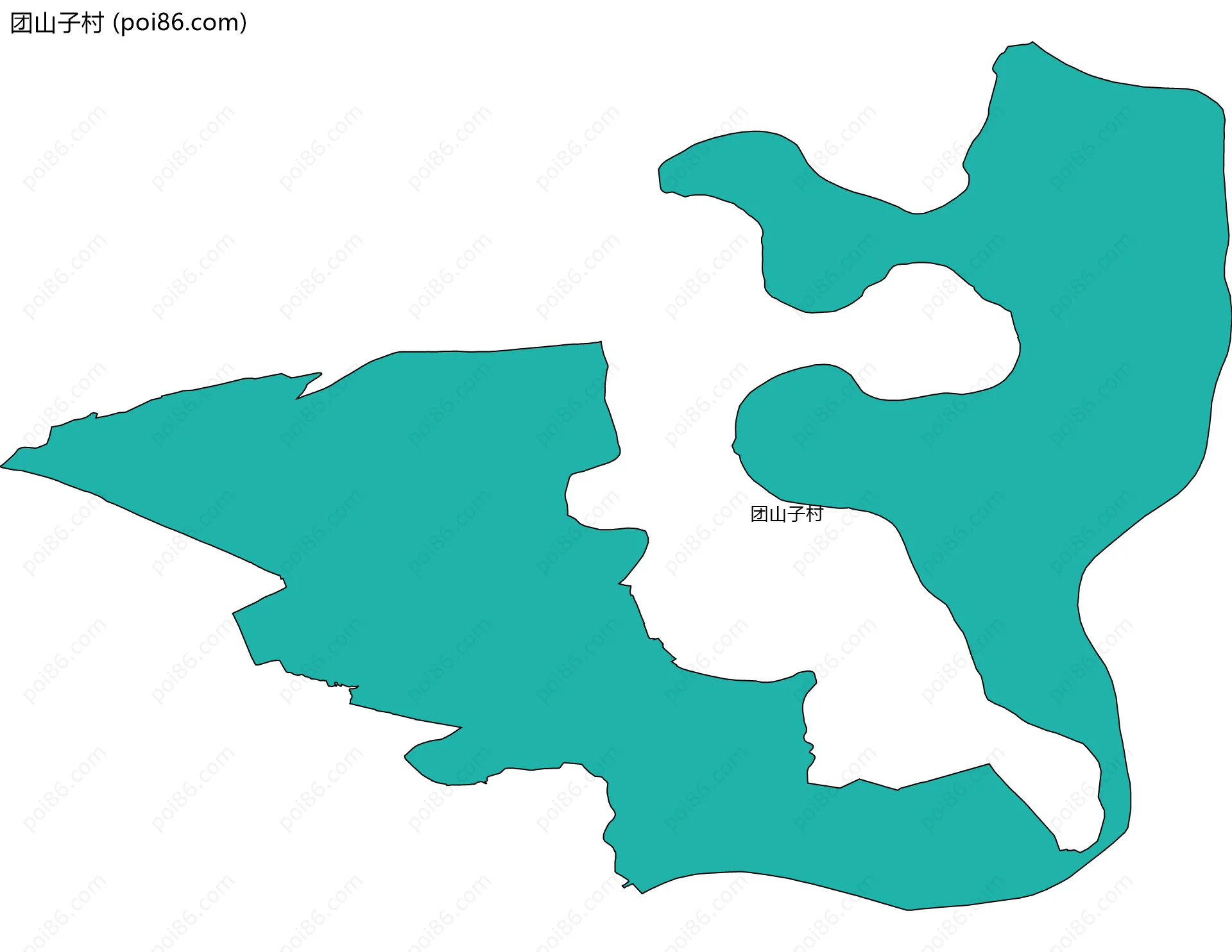 团山子村边界地图