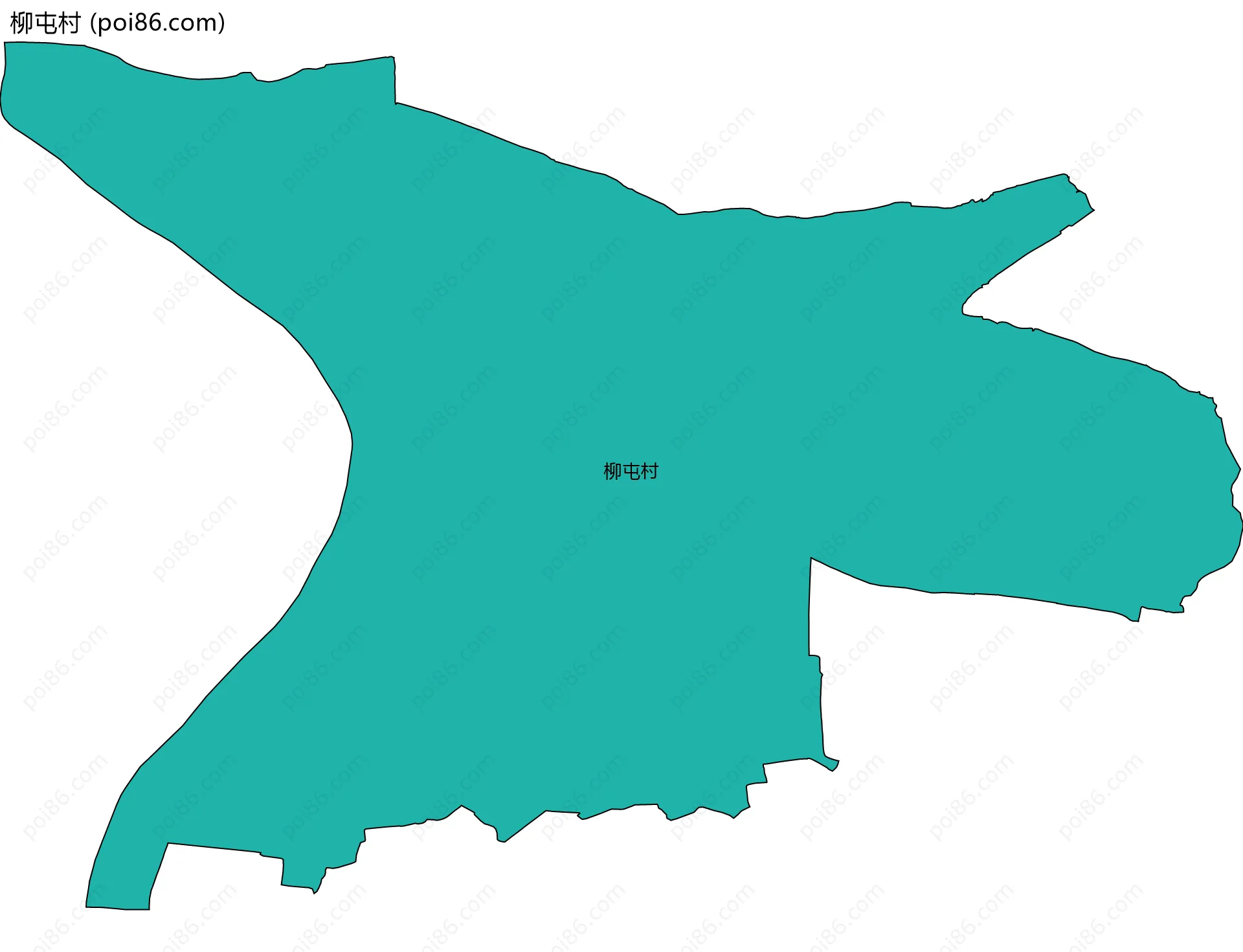 柳屯村边界地图