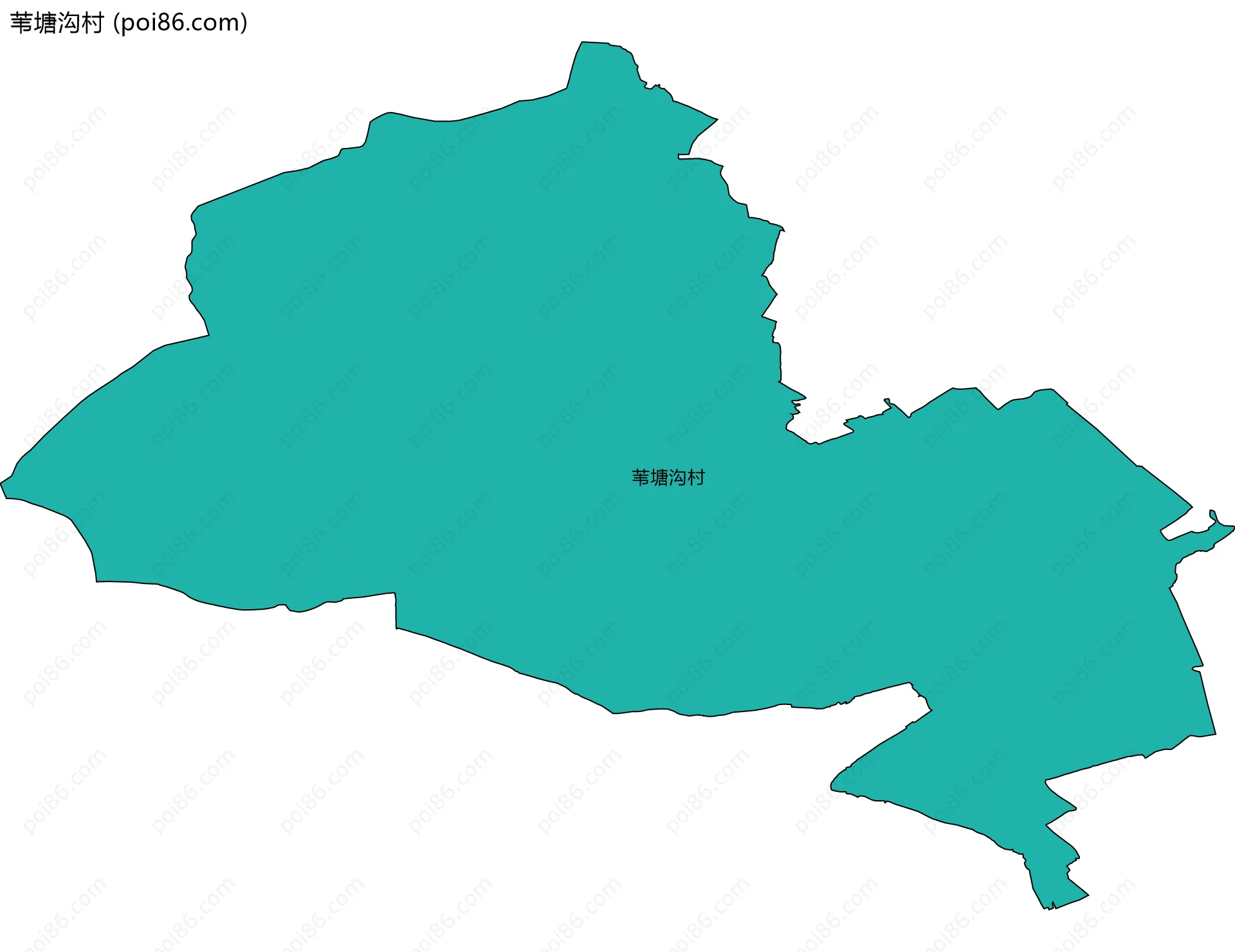 苇塘沟村边界地图