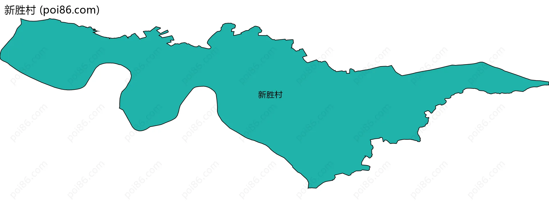 新胜村边界地图