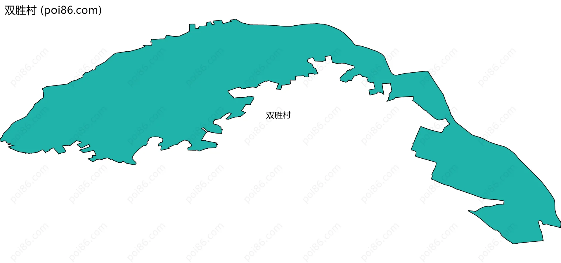 双胜村边界地图