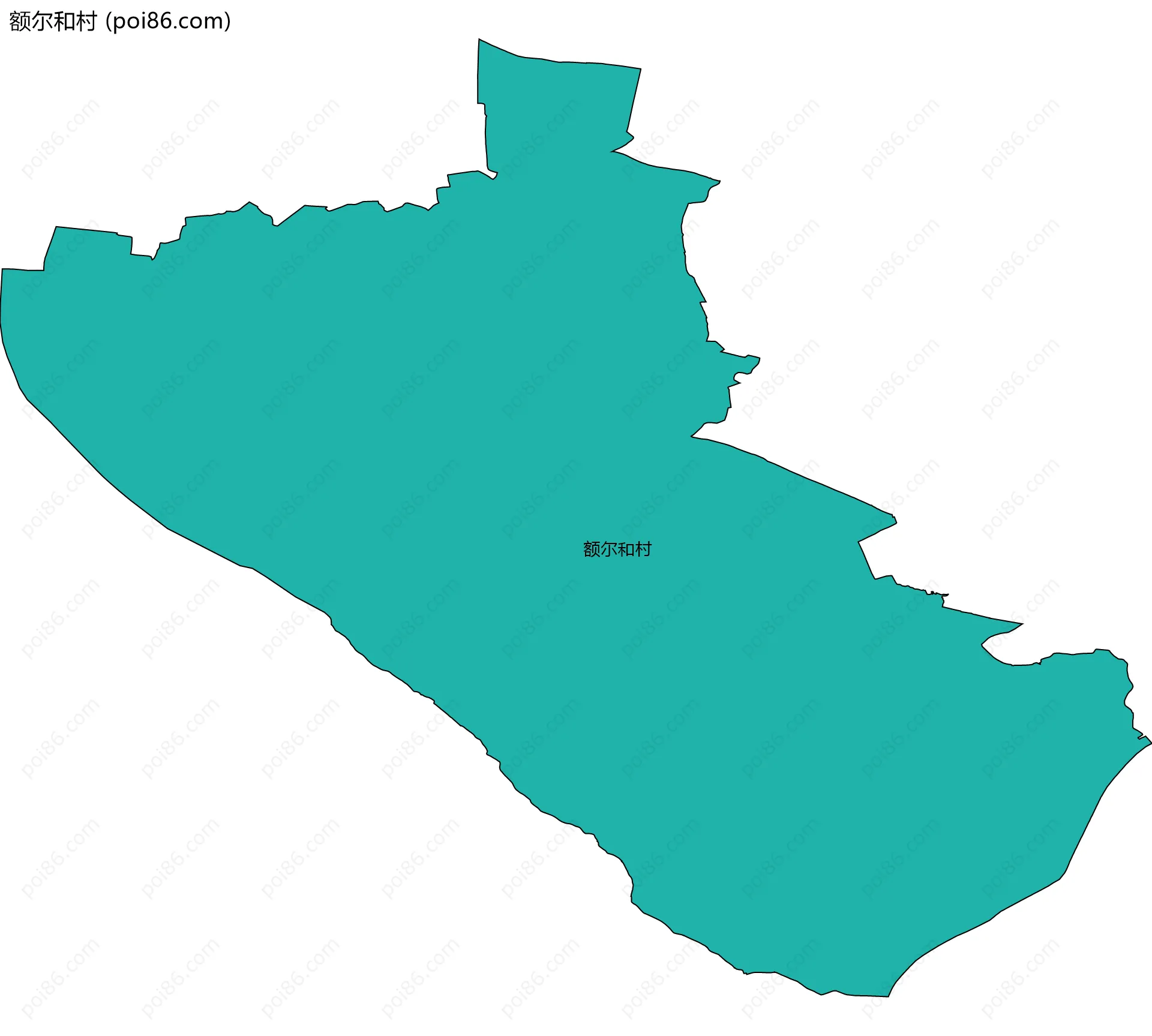 额尔和村边界地图