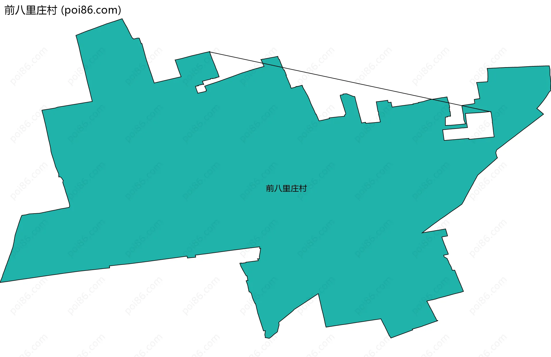 前八里庄村边界地图