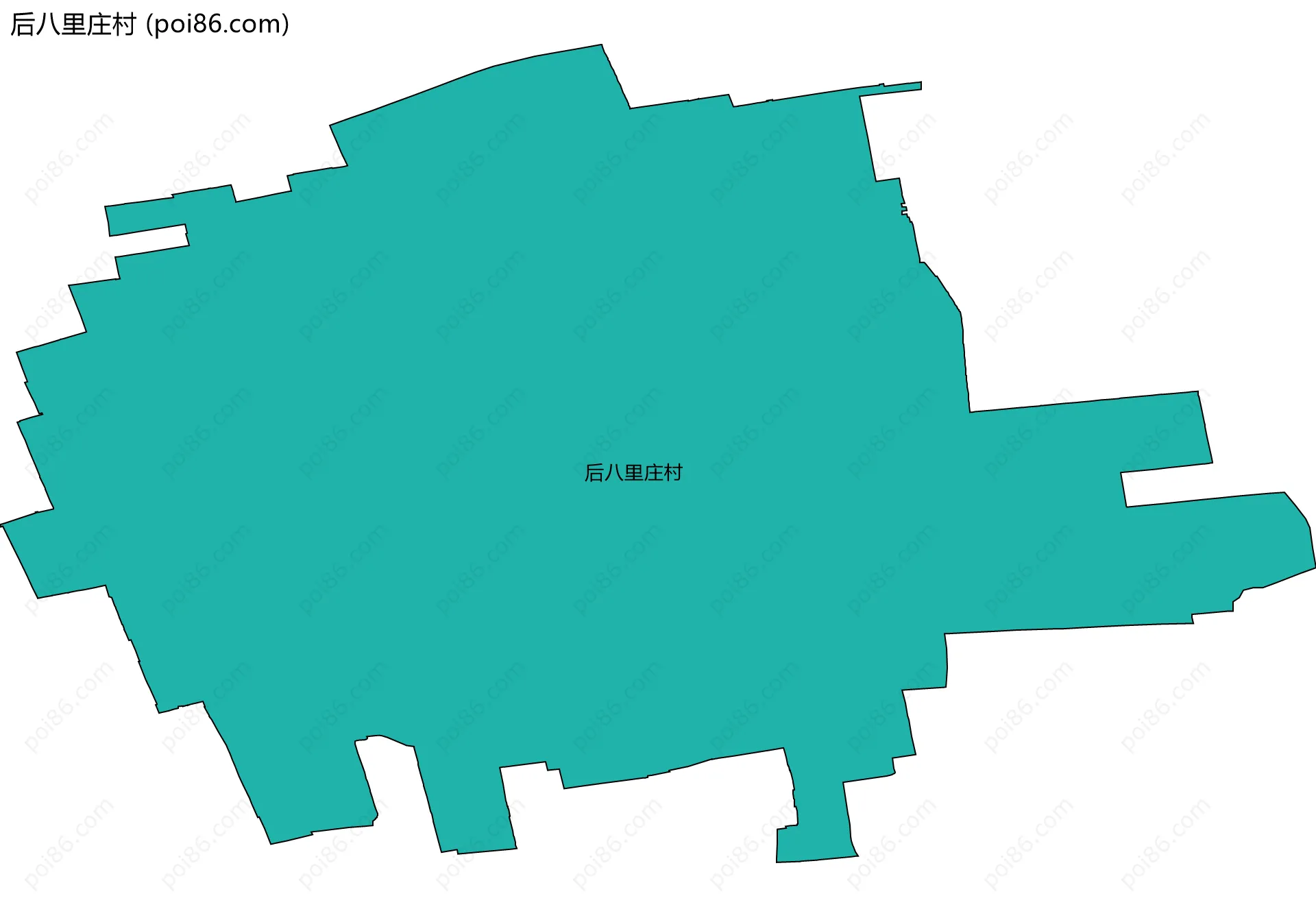 后八里庄村边界地图