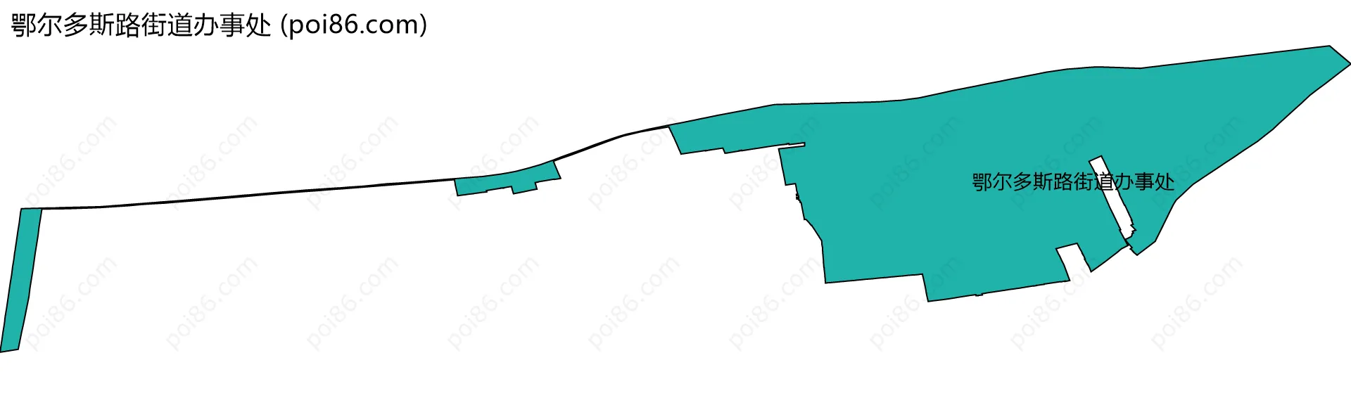 鄂尔多斯路街道办事处边界地图