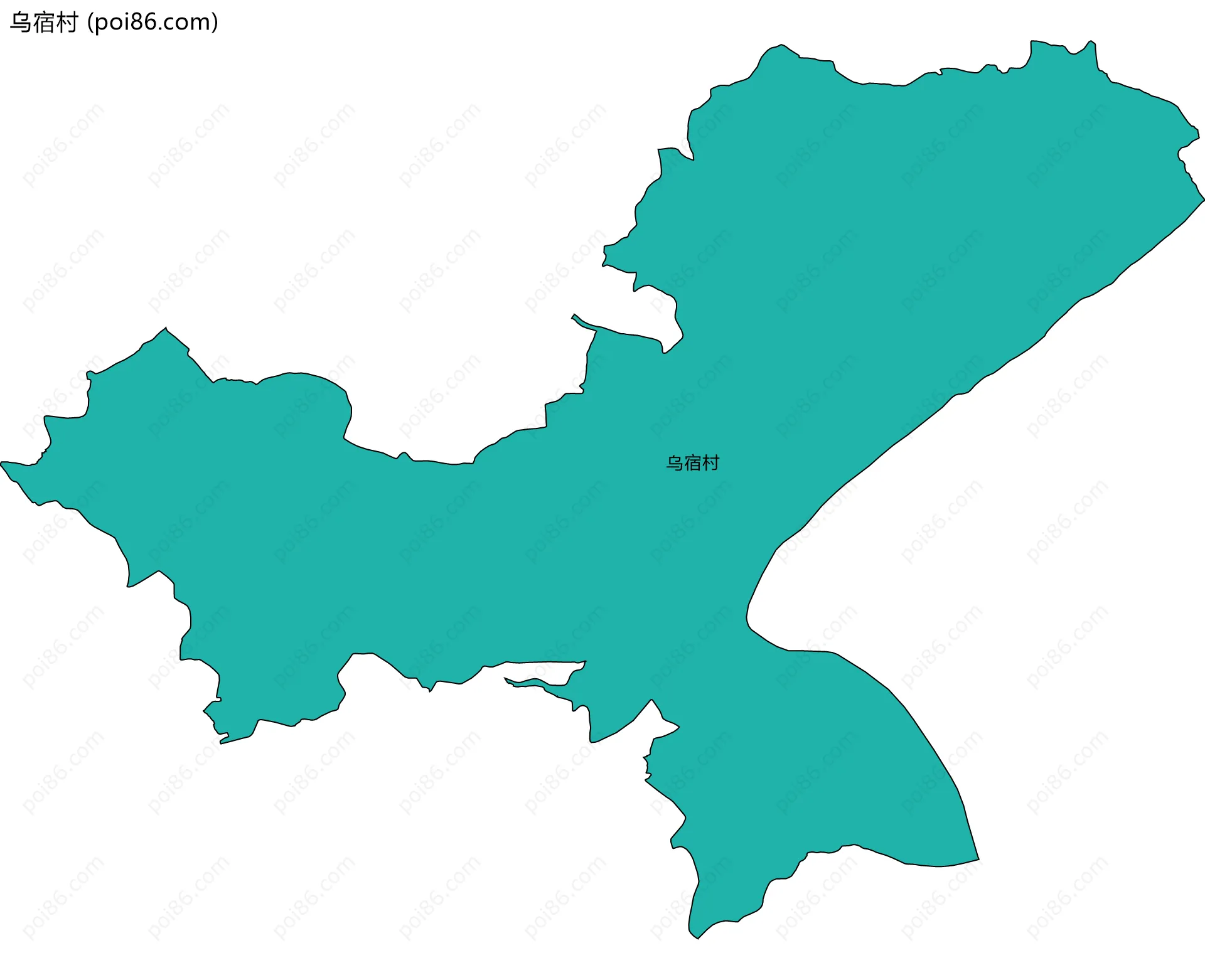 乌宿村边界地图