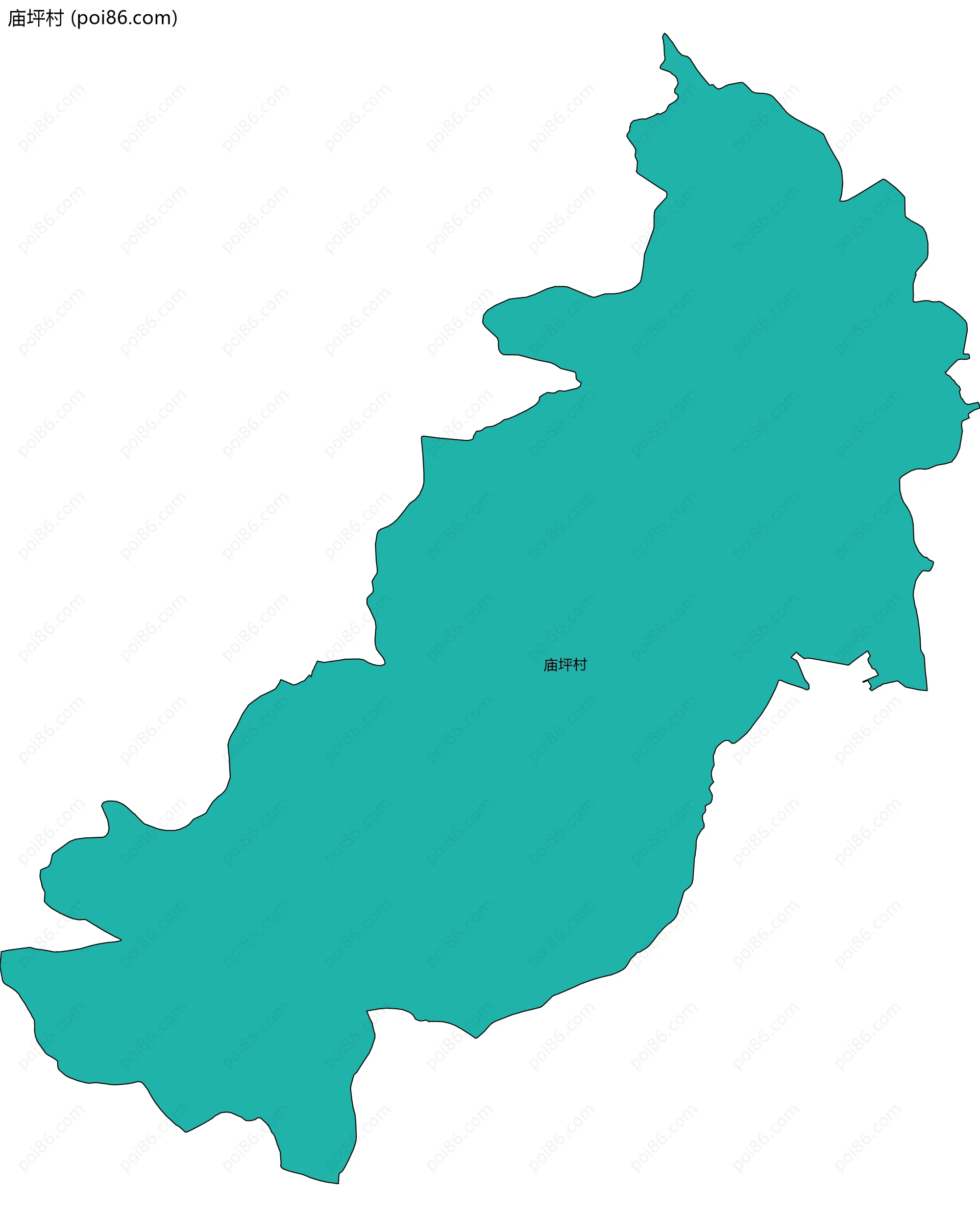 庙坪村边界地图