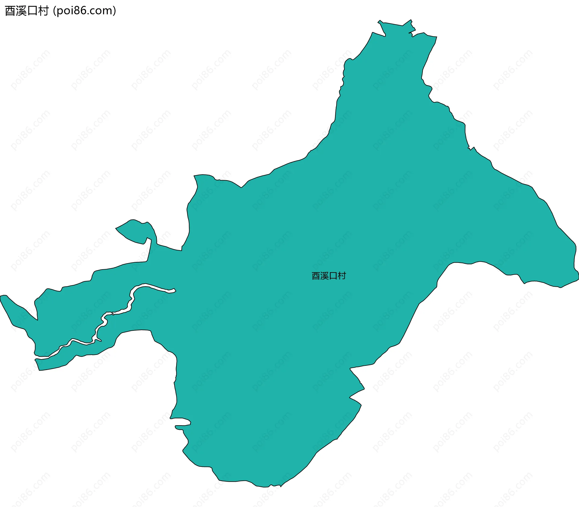 酉溪口村边界地图