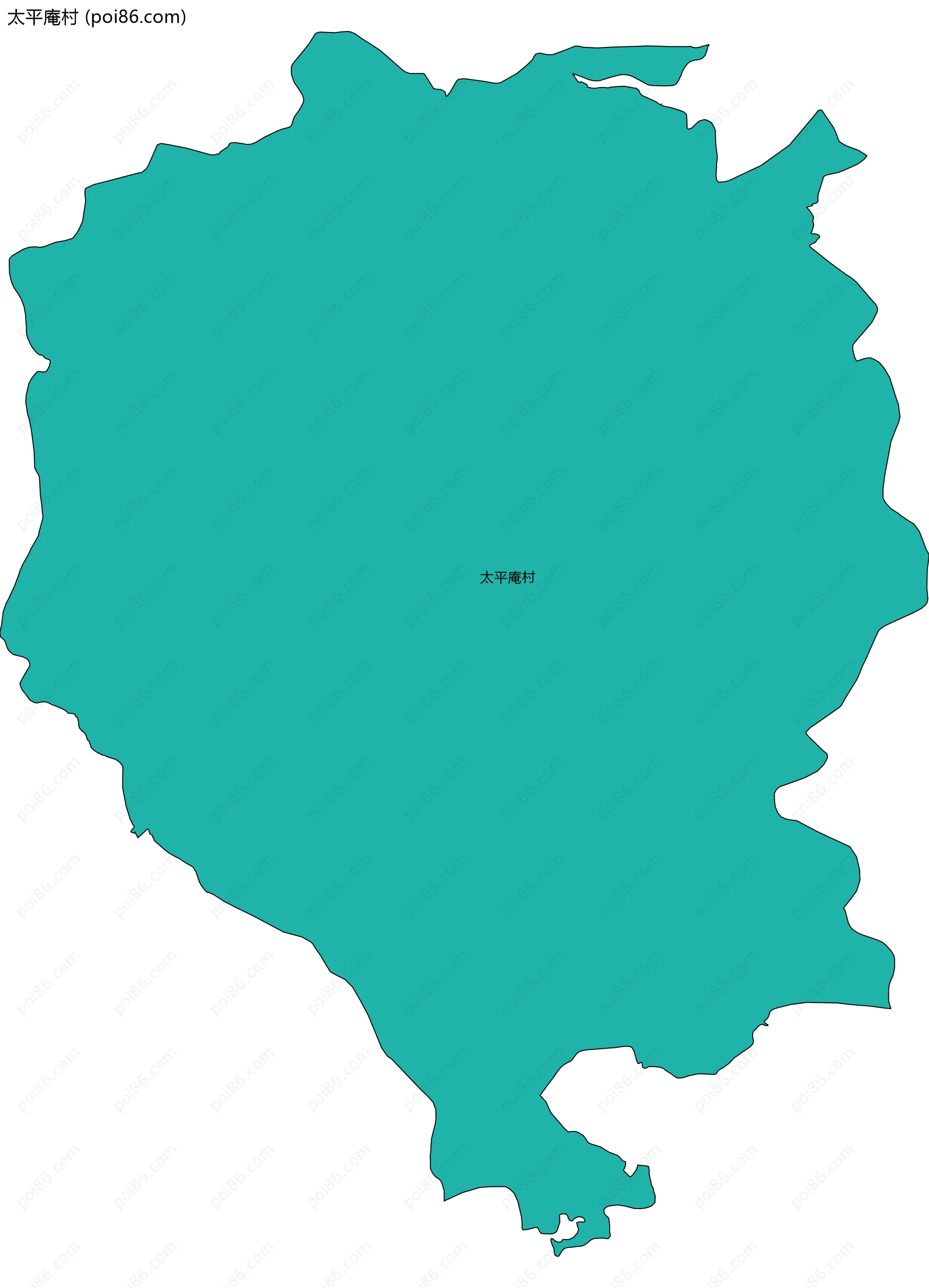 太平庵村边界地图