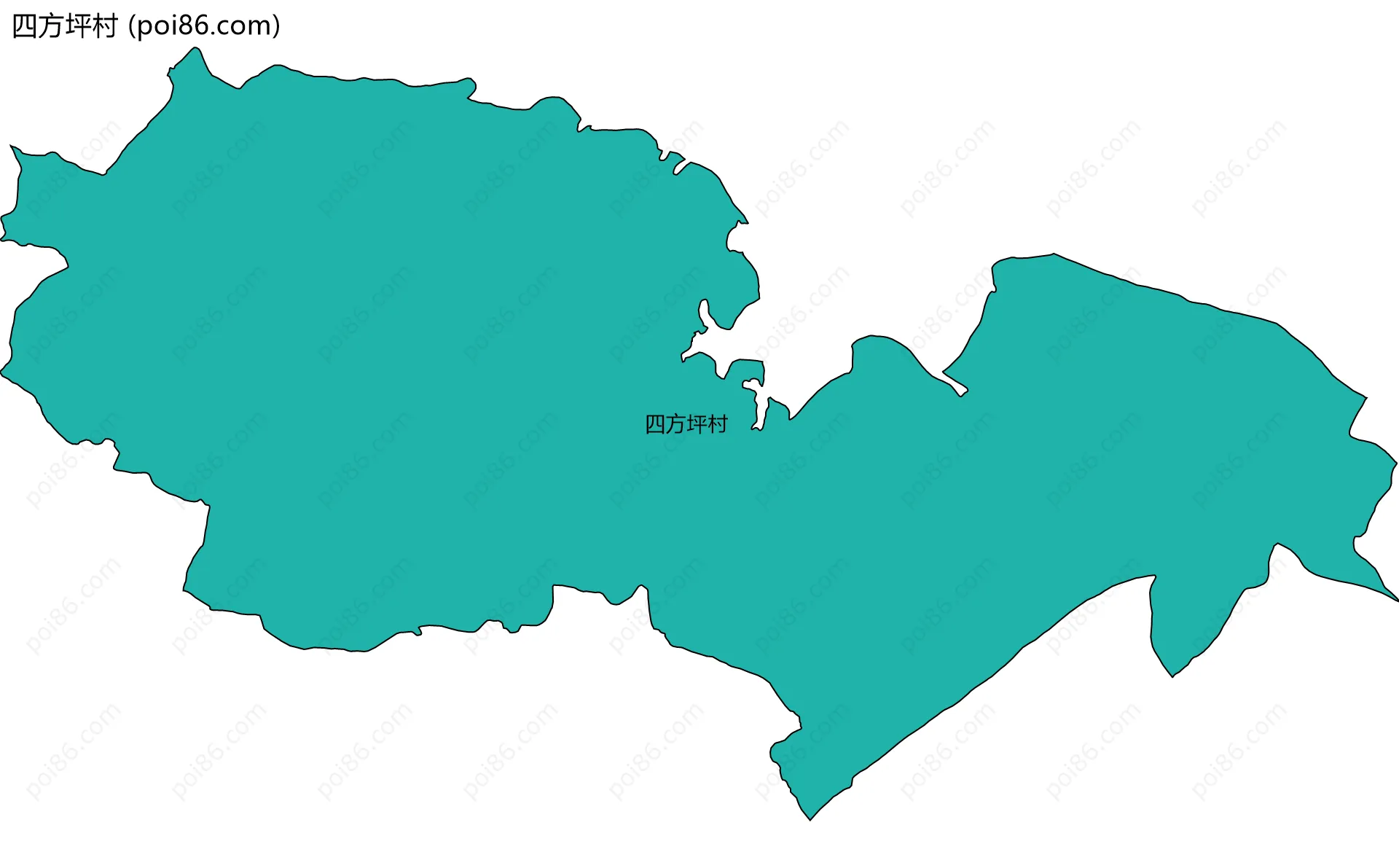 四方坪村边界地图