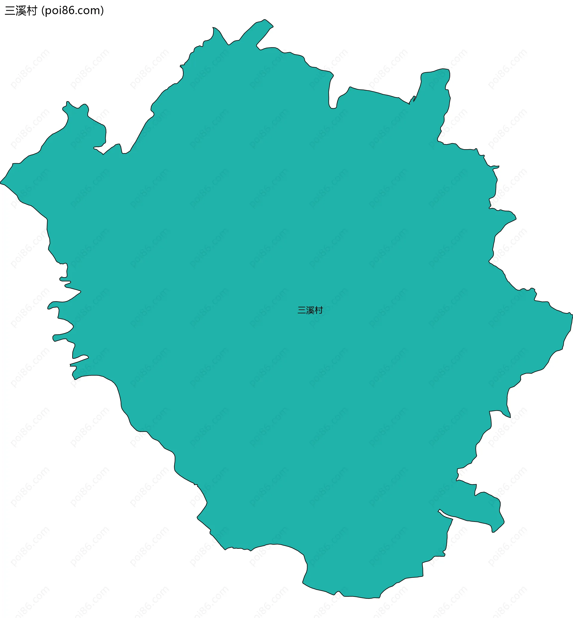 三溪村边界地图