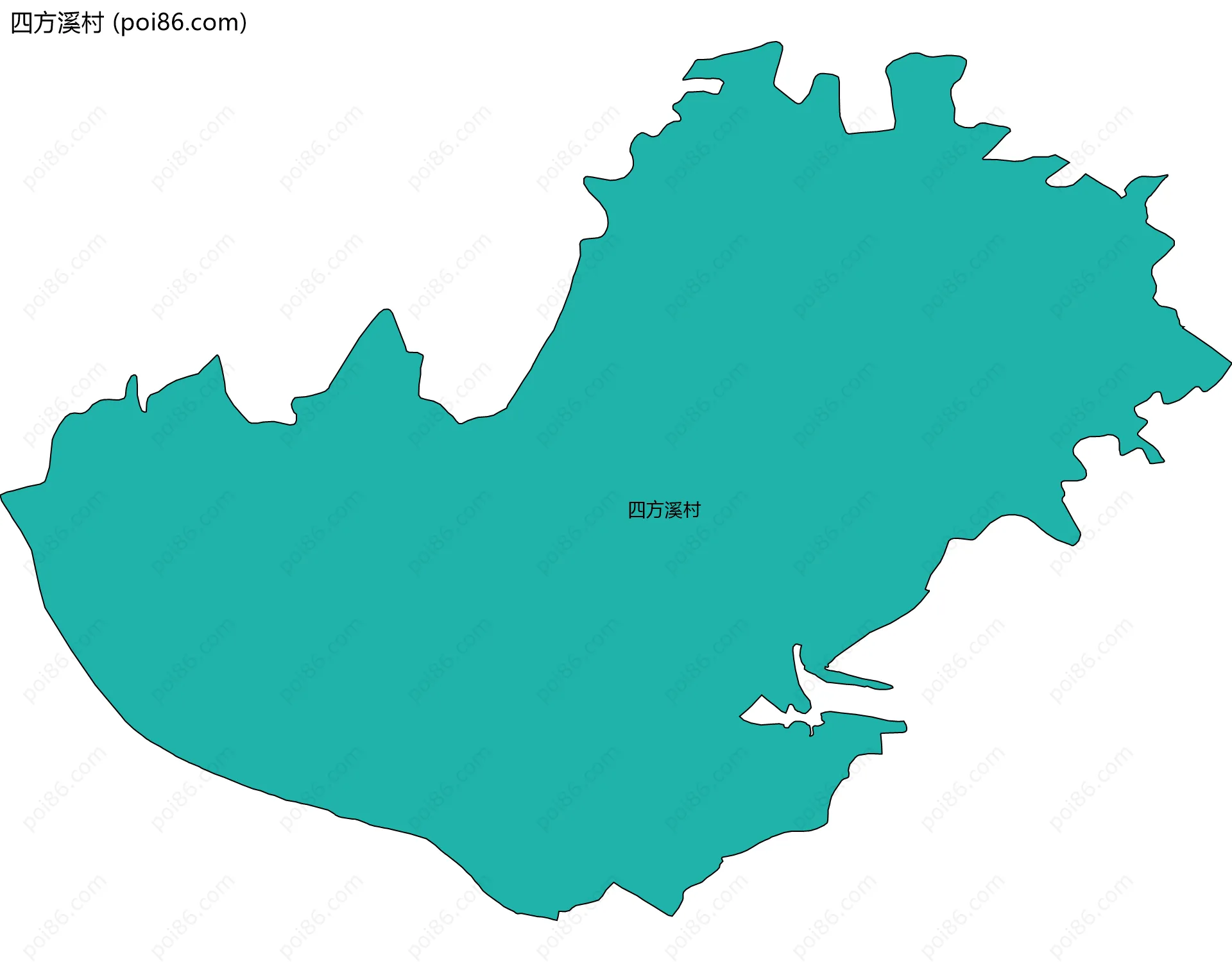 四方溪村边界地图