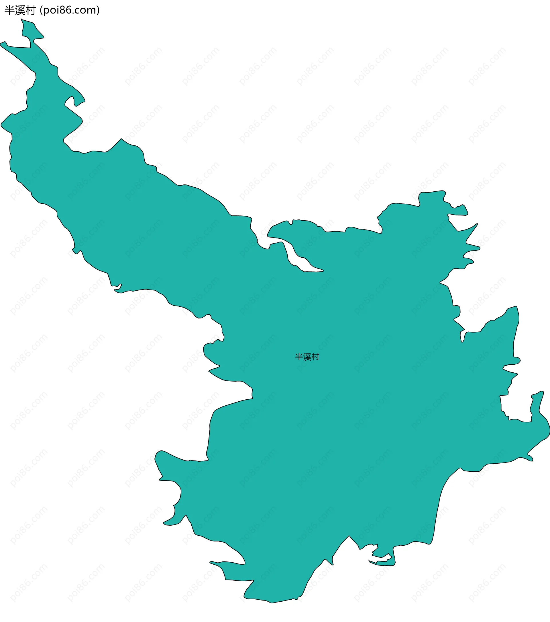 半溪村边界地图