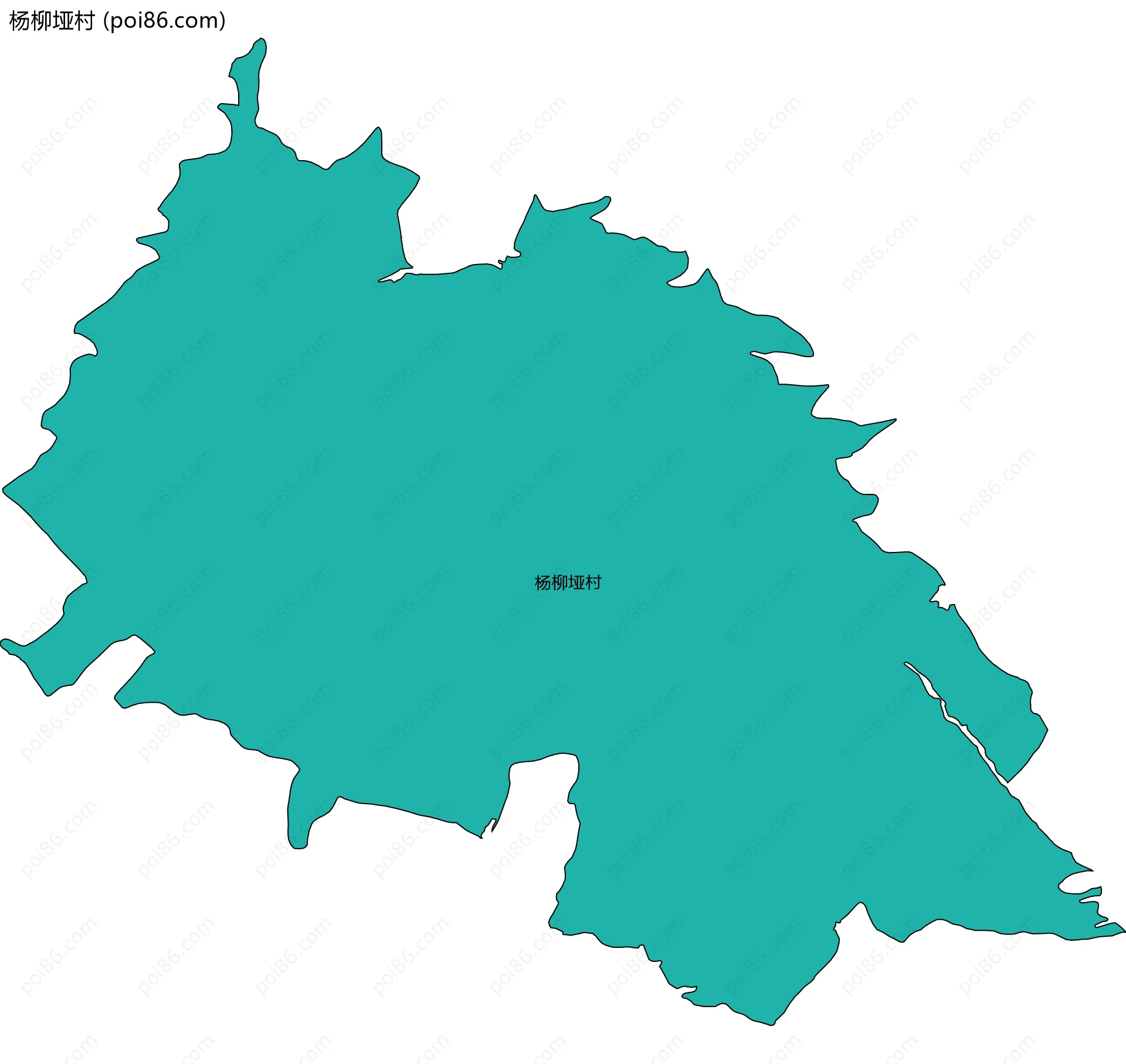 杨柳垭村边界地图