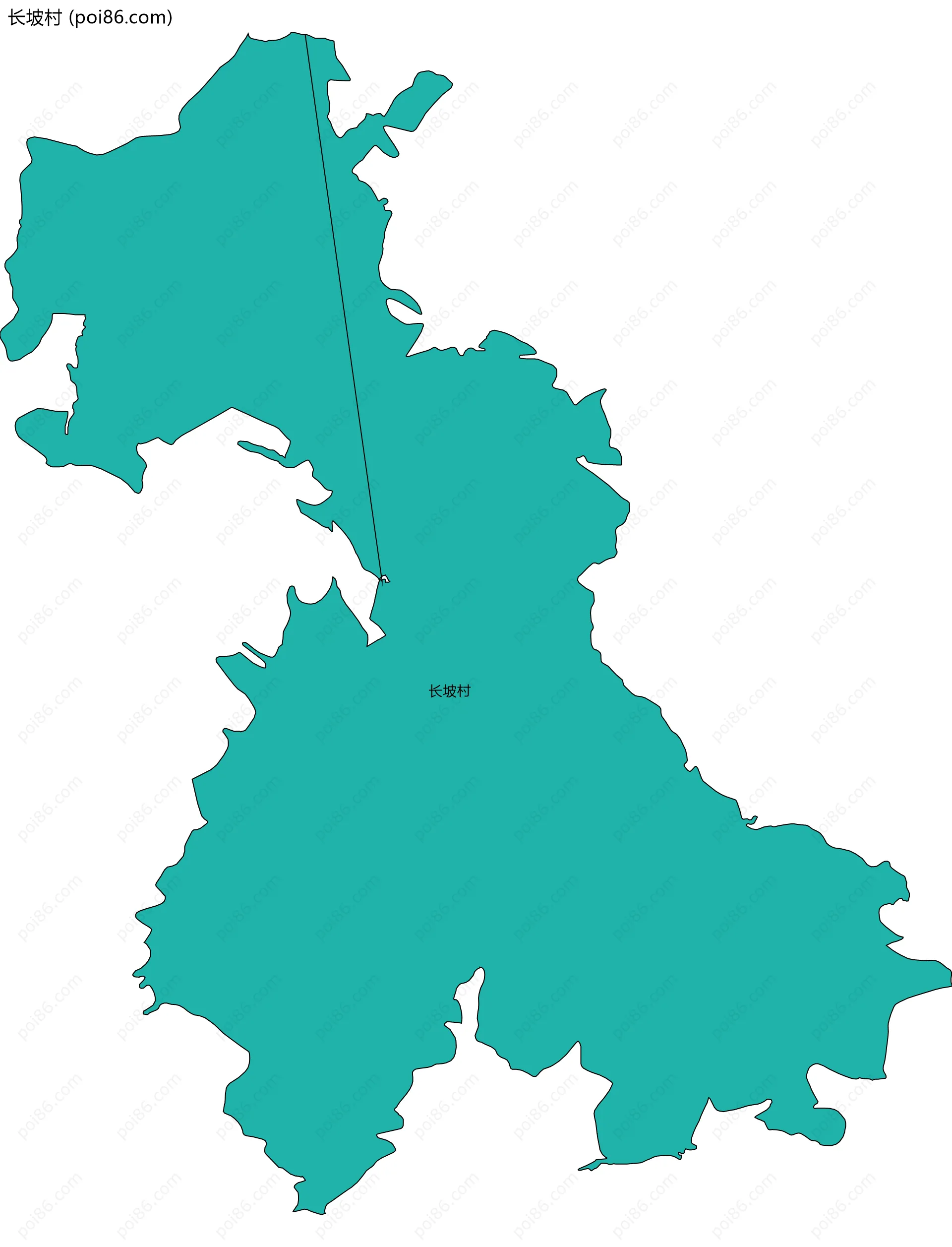 长坡村边界地图