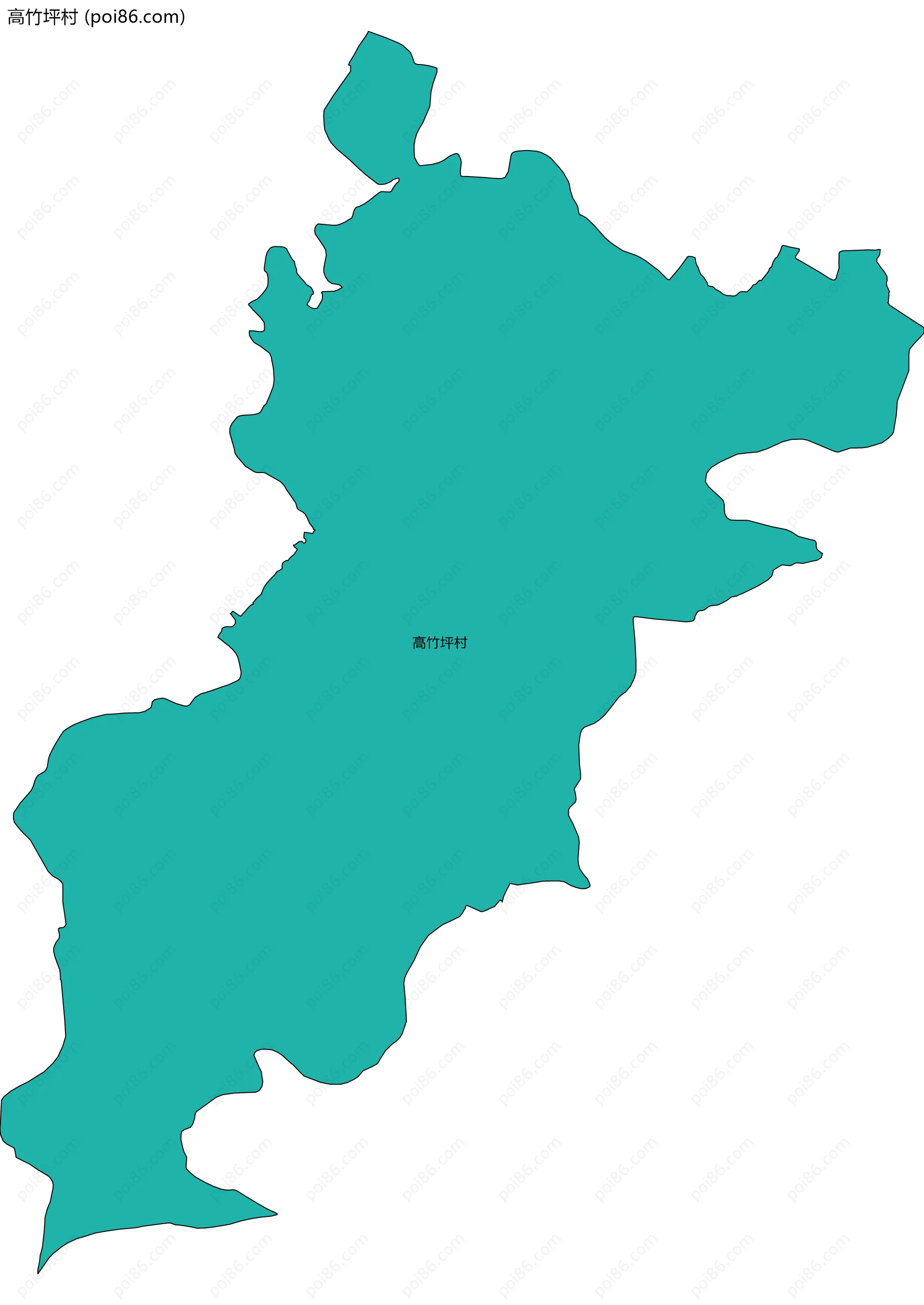 高竹坪村边界地图