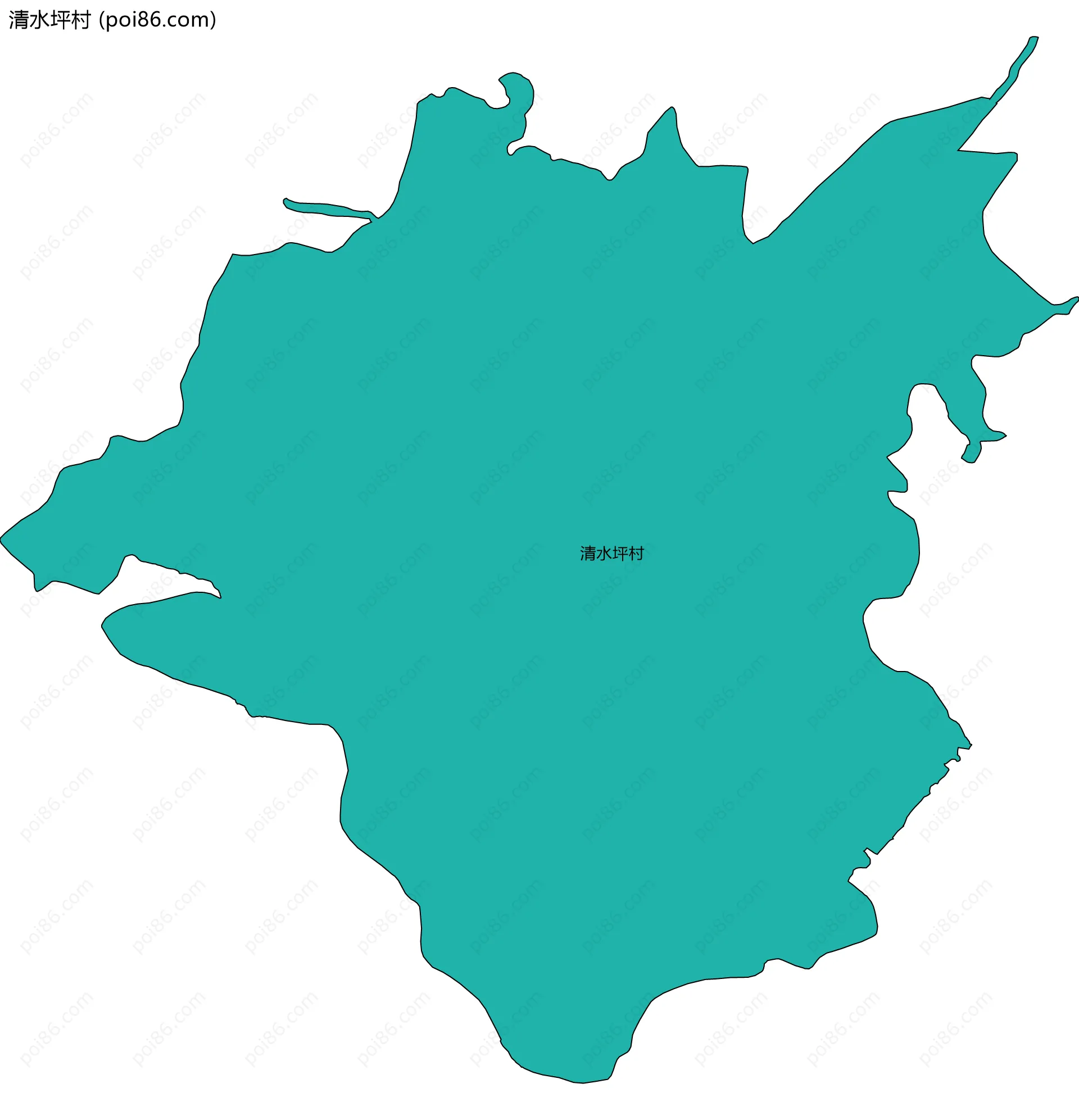 清水坪村边界地图