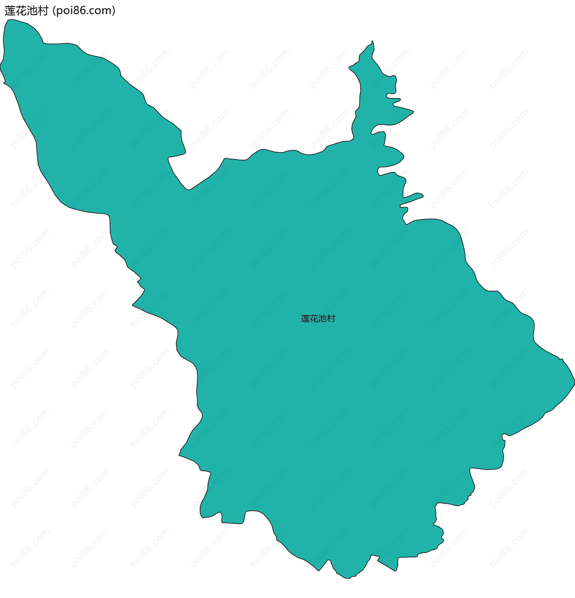 莲花池村边界地图