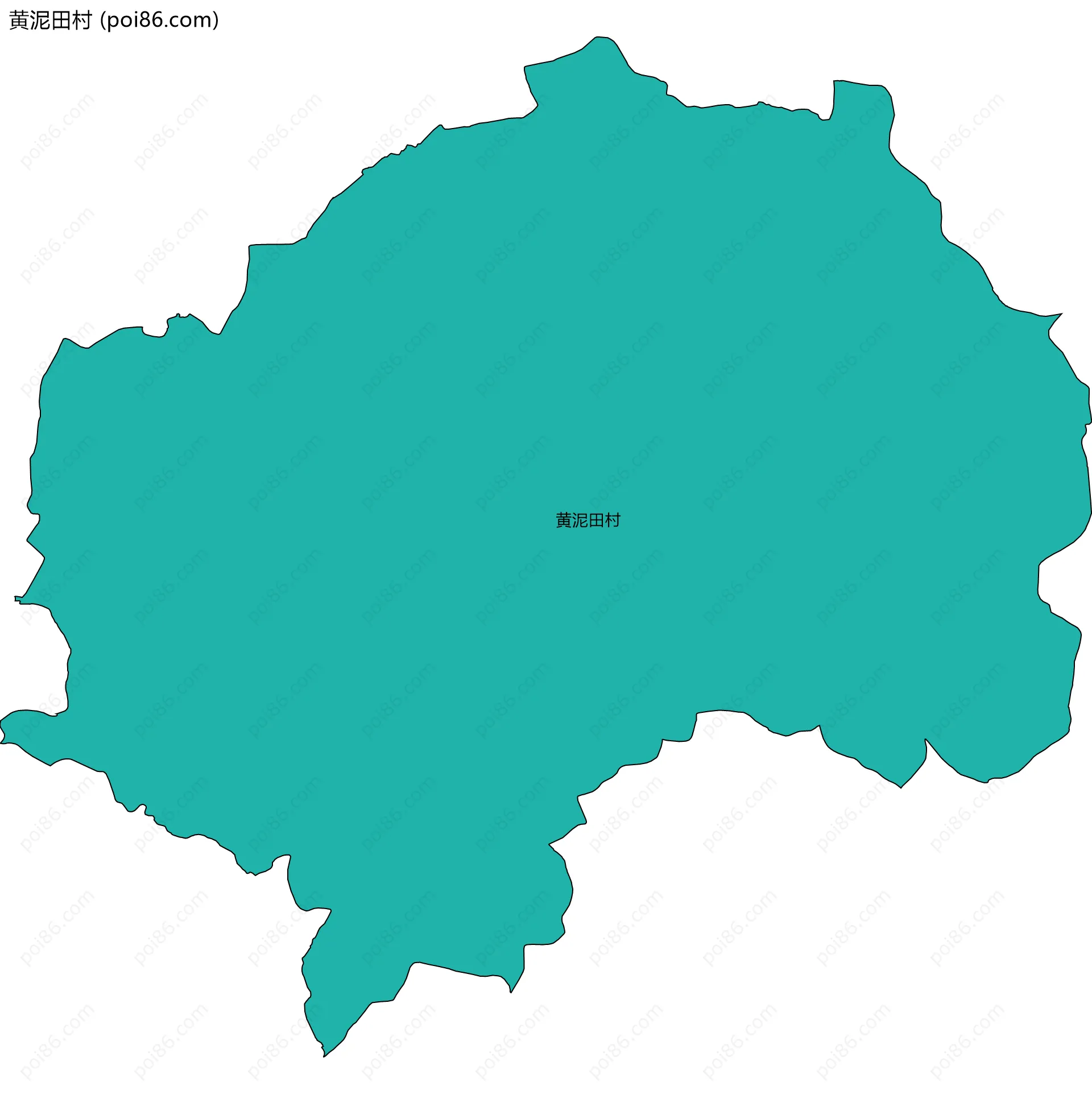 黄泥田村边界地图