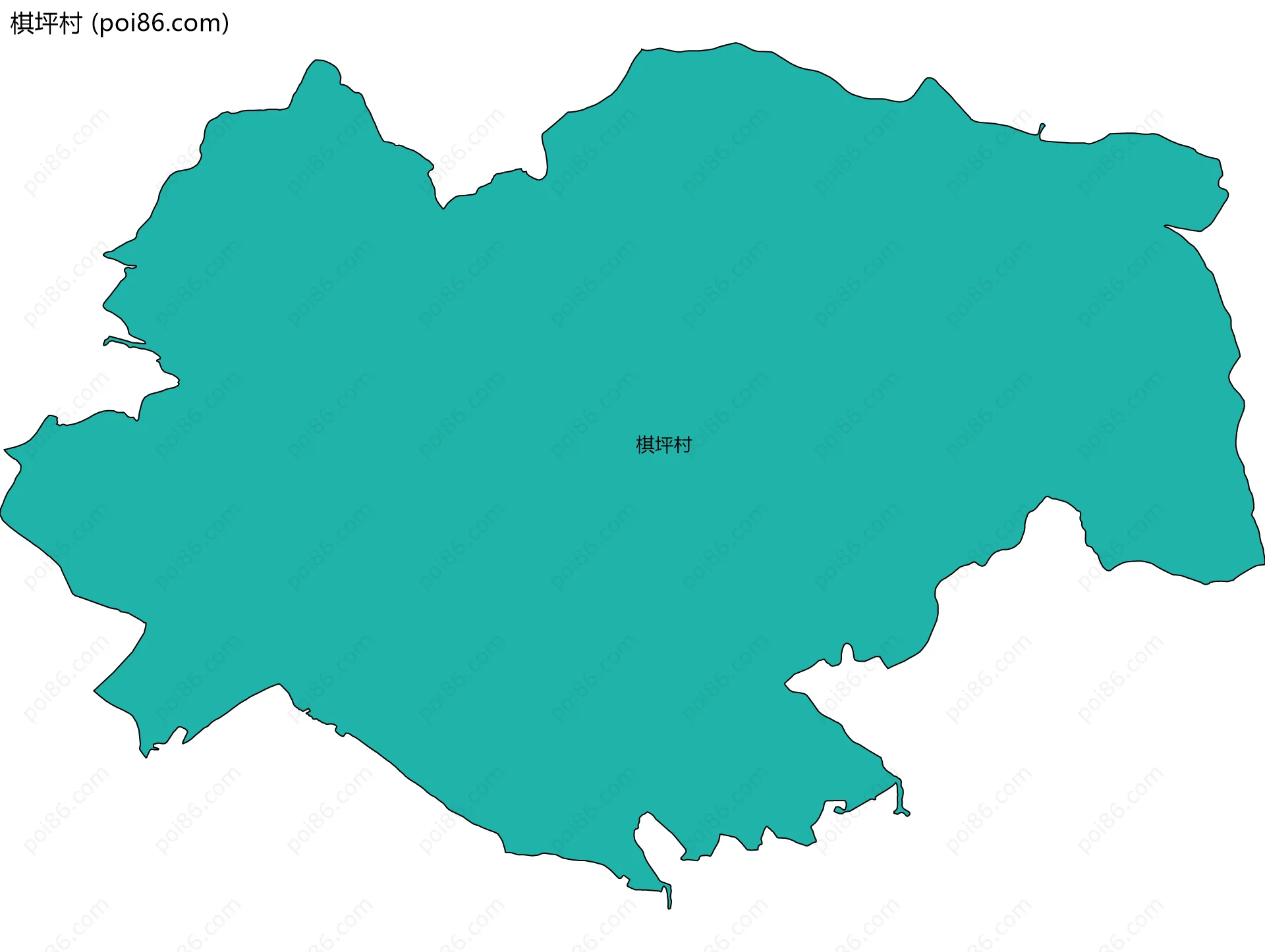 棋坪村边界地图