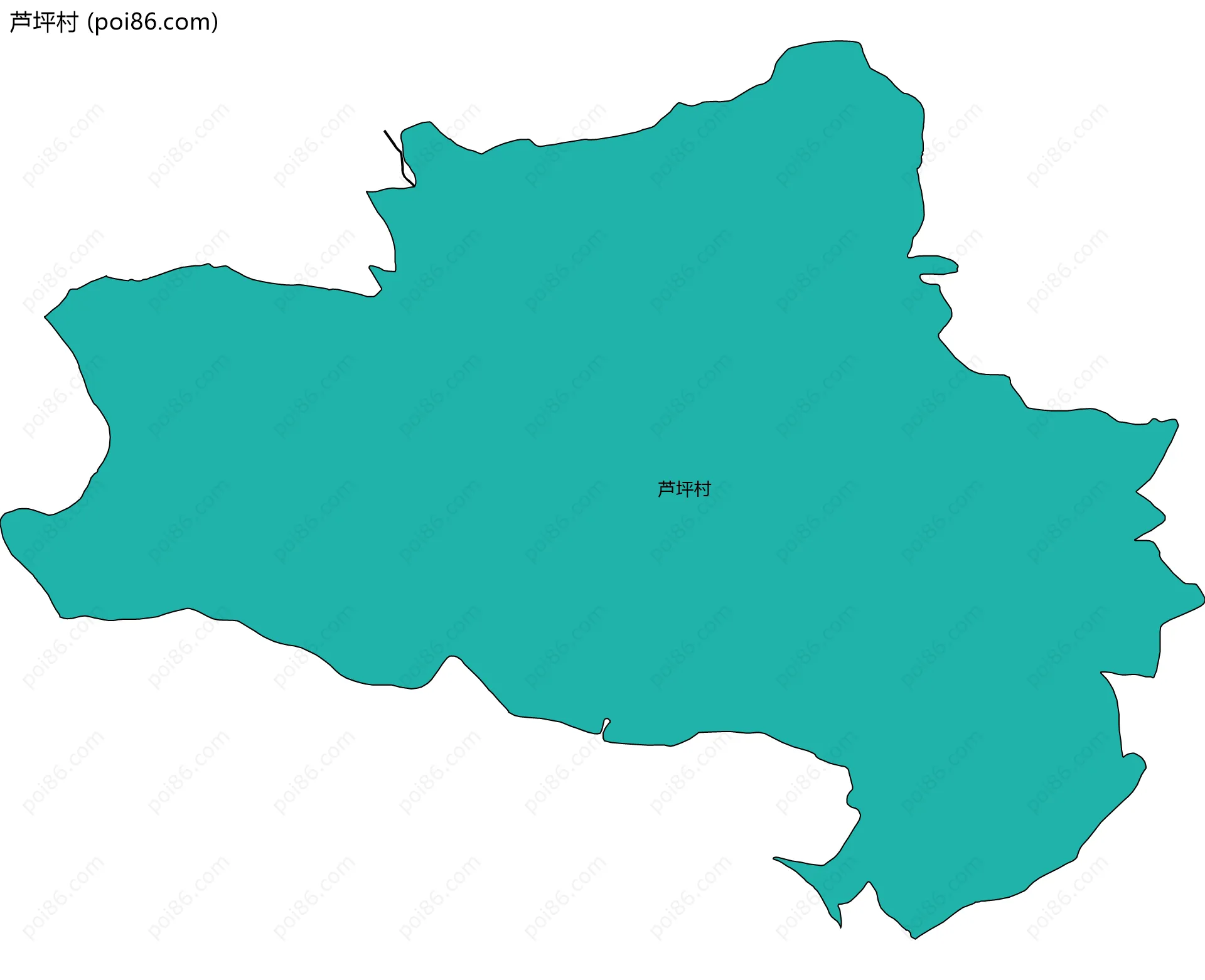 芦坪村边界地图