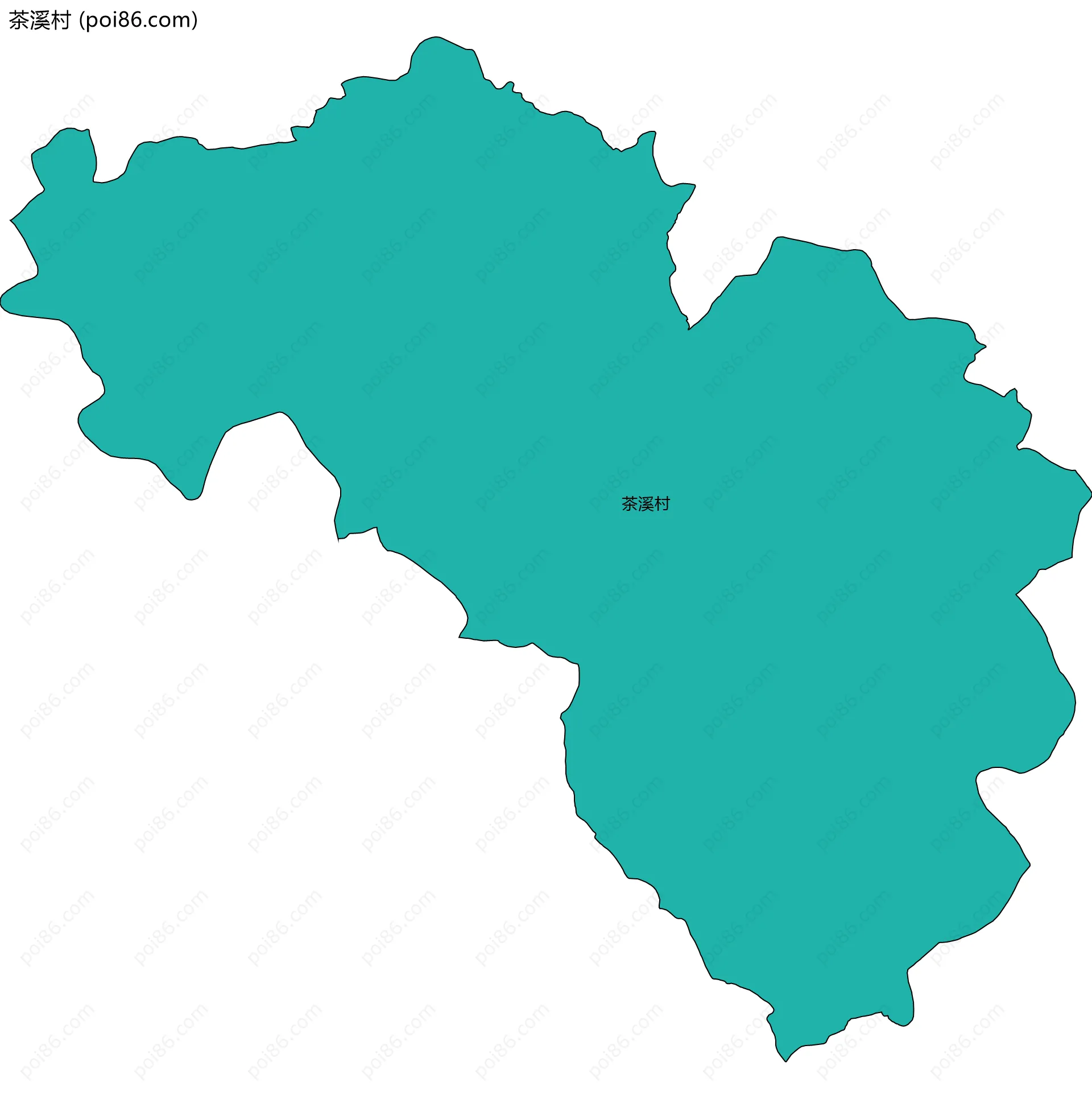 茶溪村边界地图