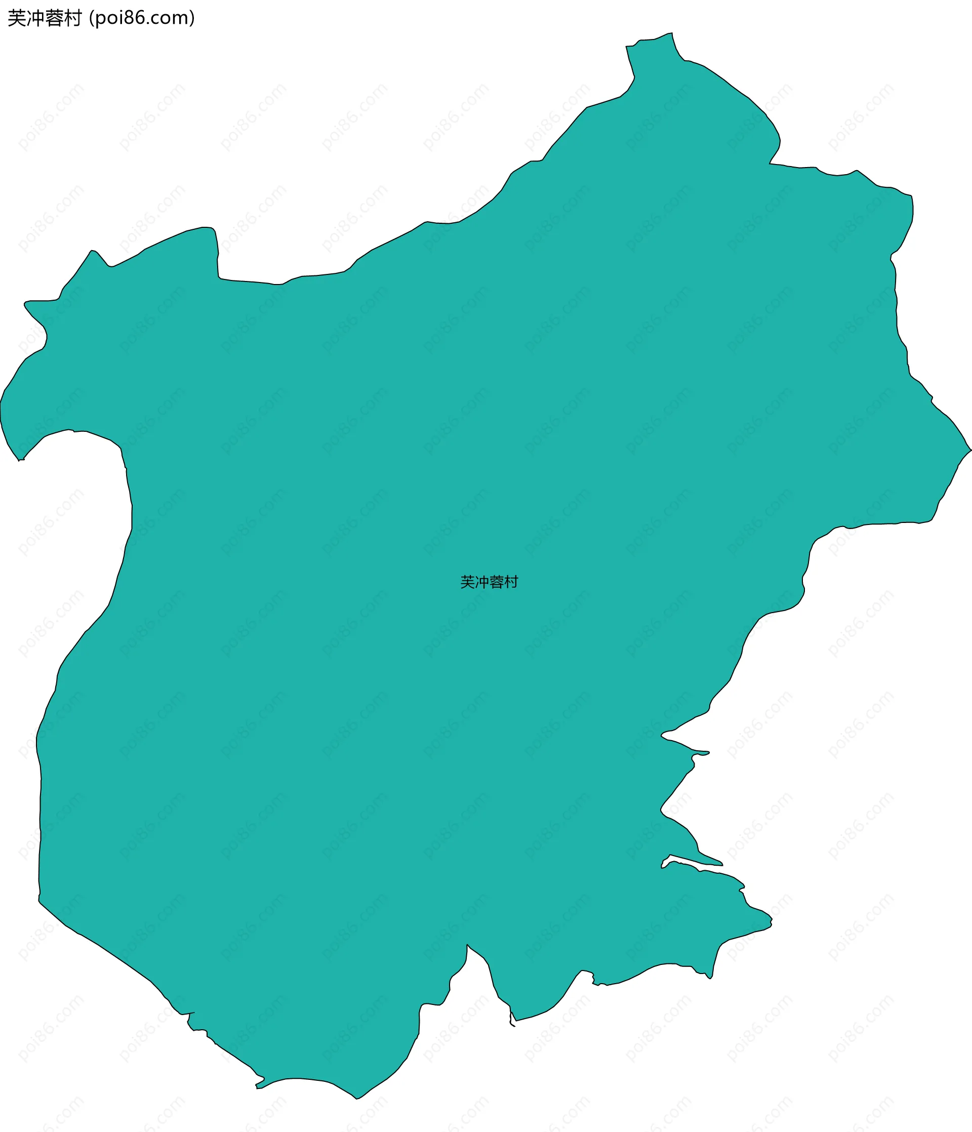 芙冲蓉村边界地图