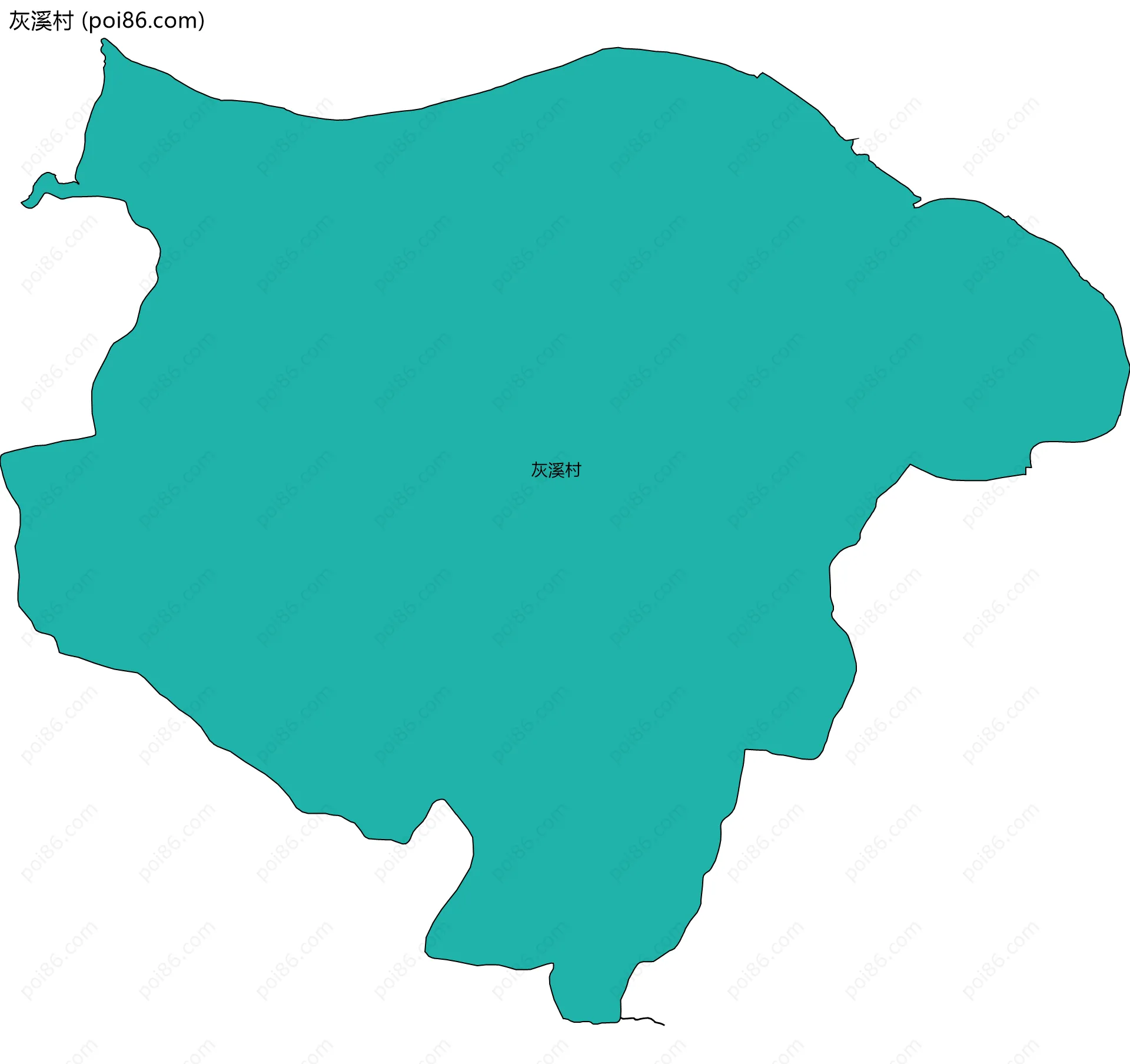 灰溪村边界地图