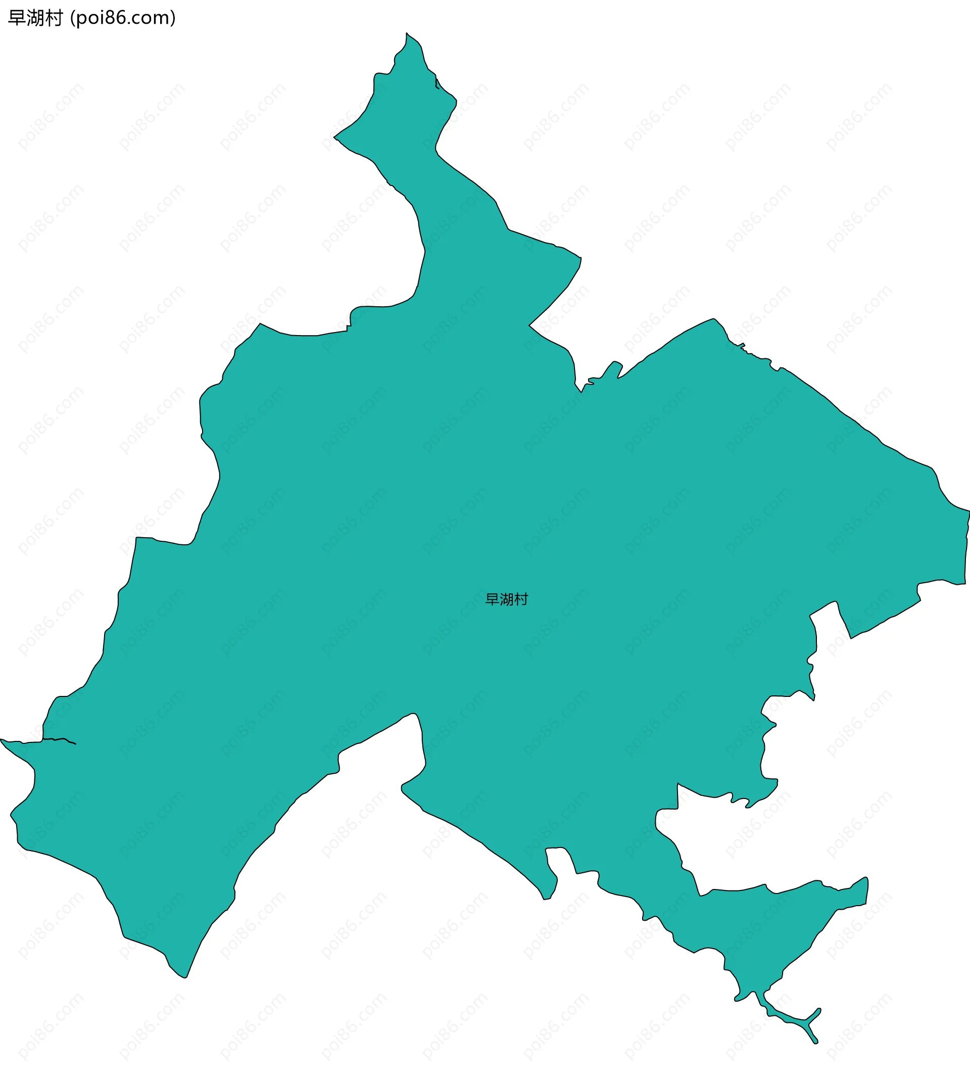 早湖村边界地图