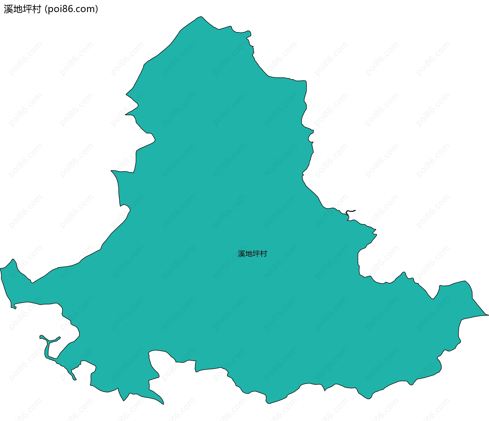 溪地坪村边界地图