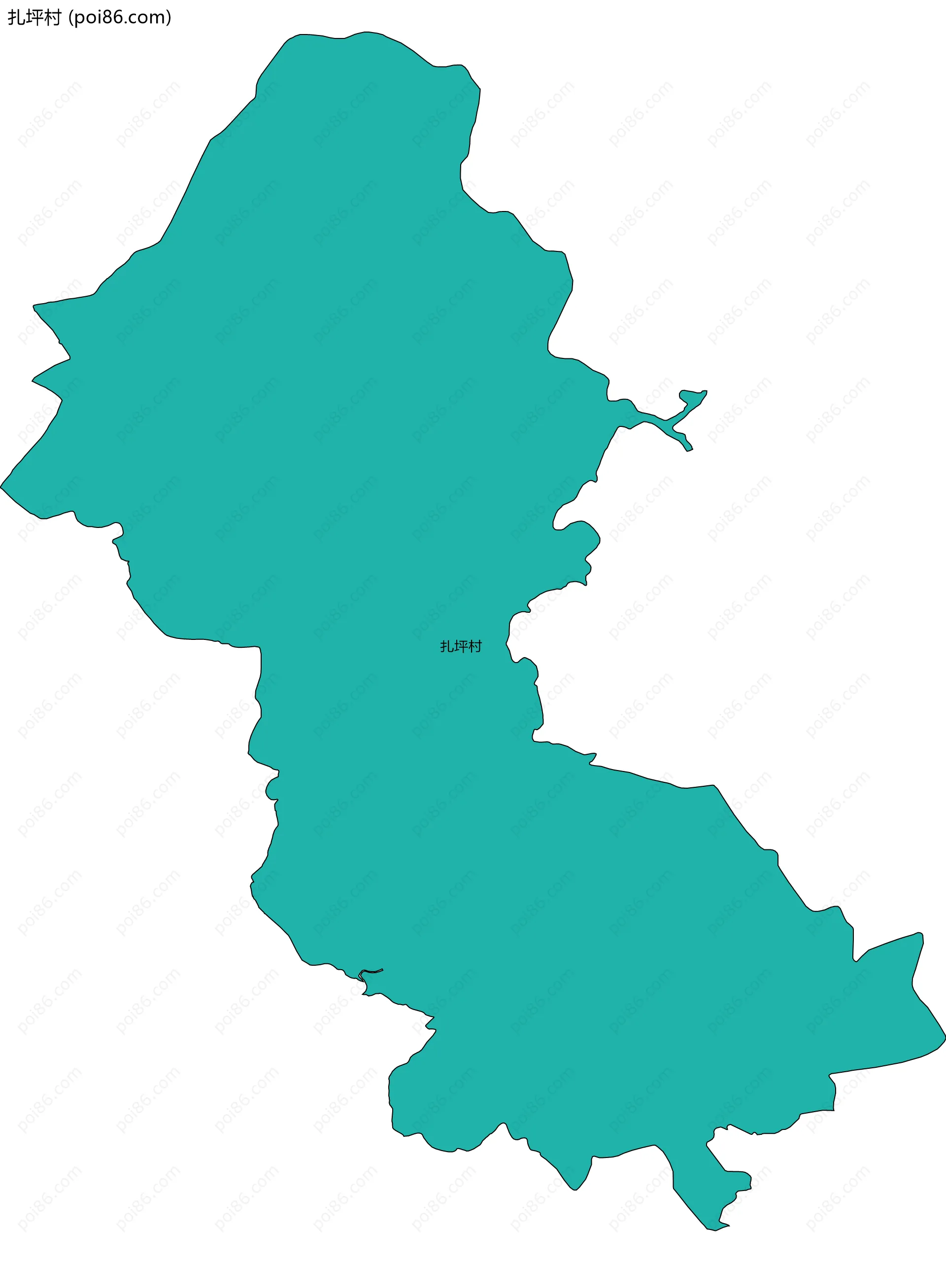 扎坪村边界地图