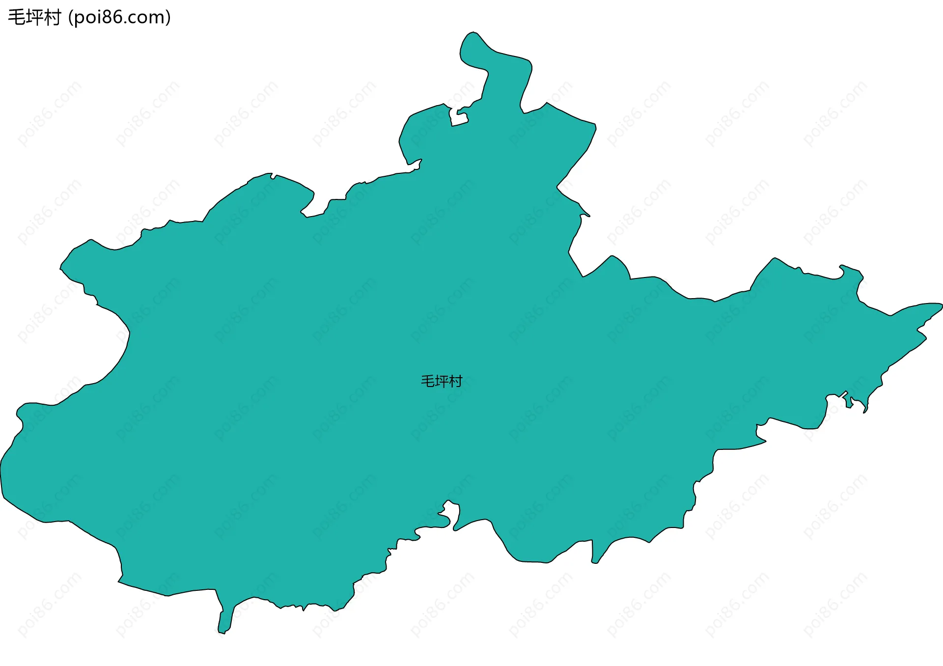 毛坪村边界地图