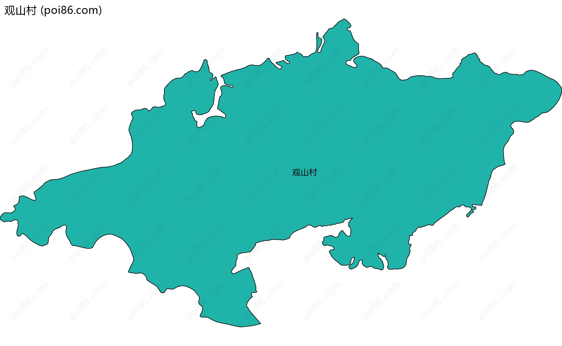 观山村边界地图