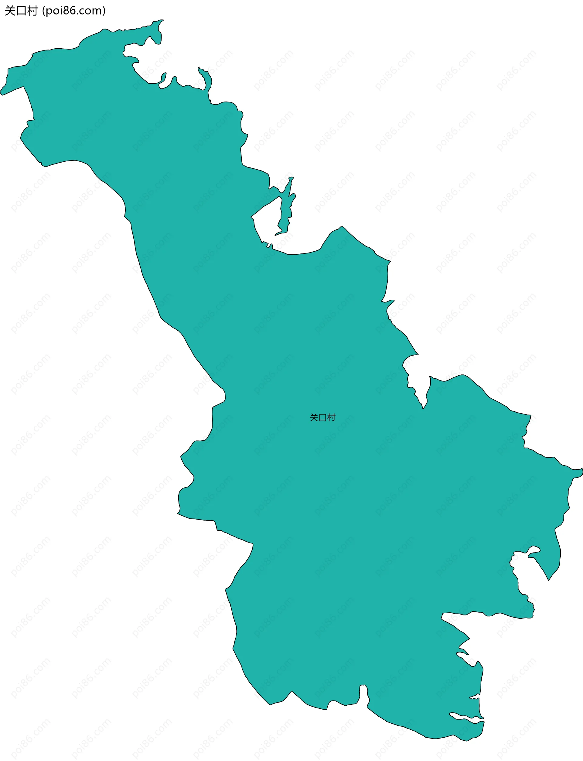 关口村边界地图