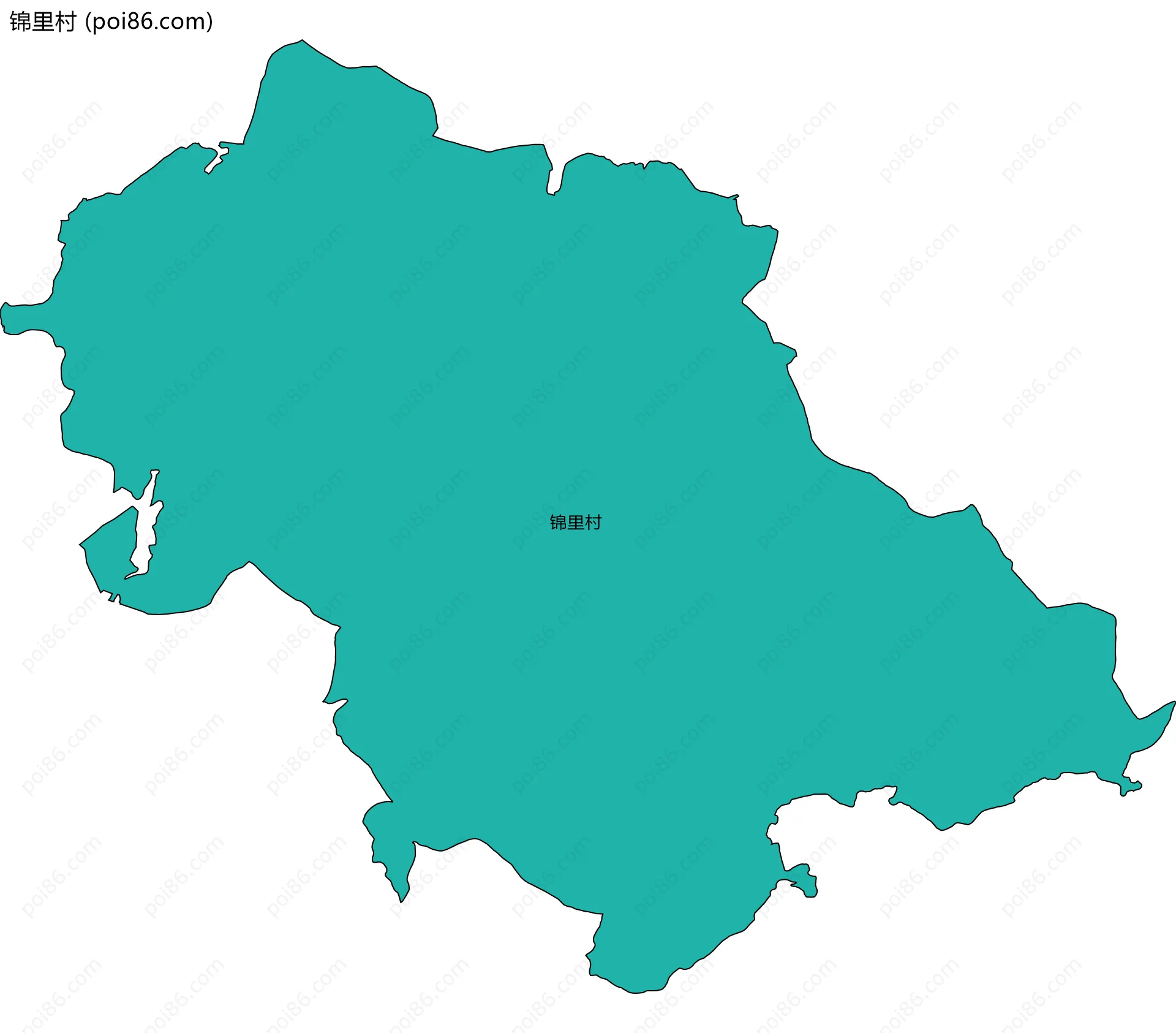 锦里村边界地图