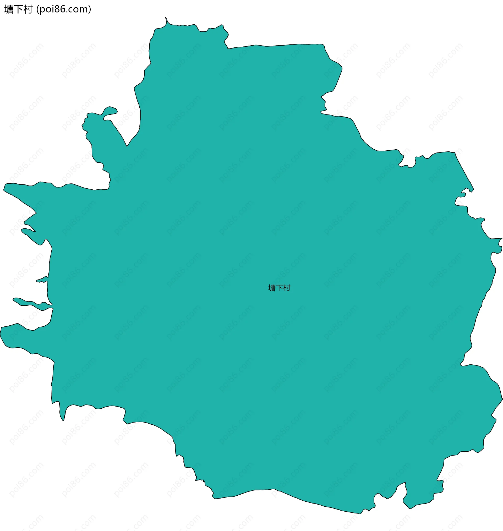 塘下村边界地图