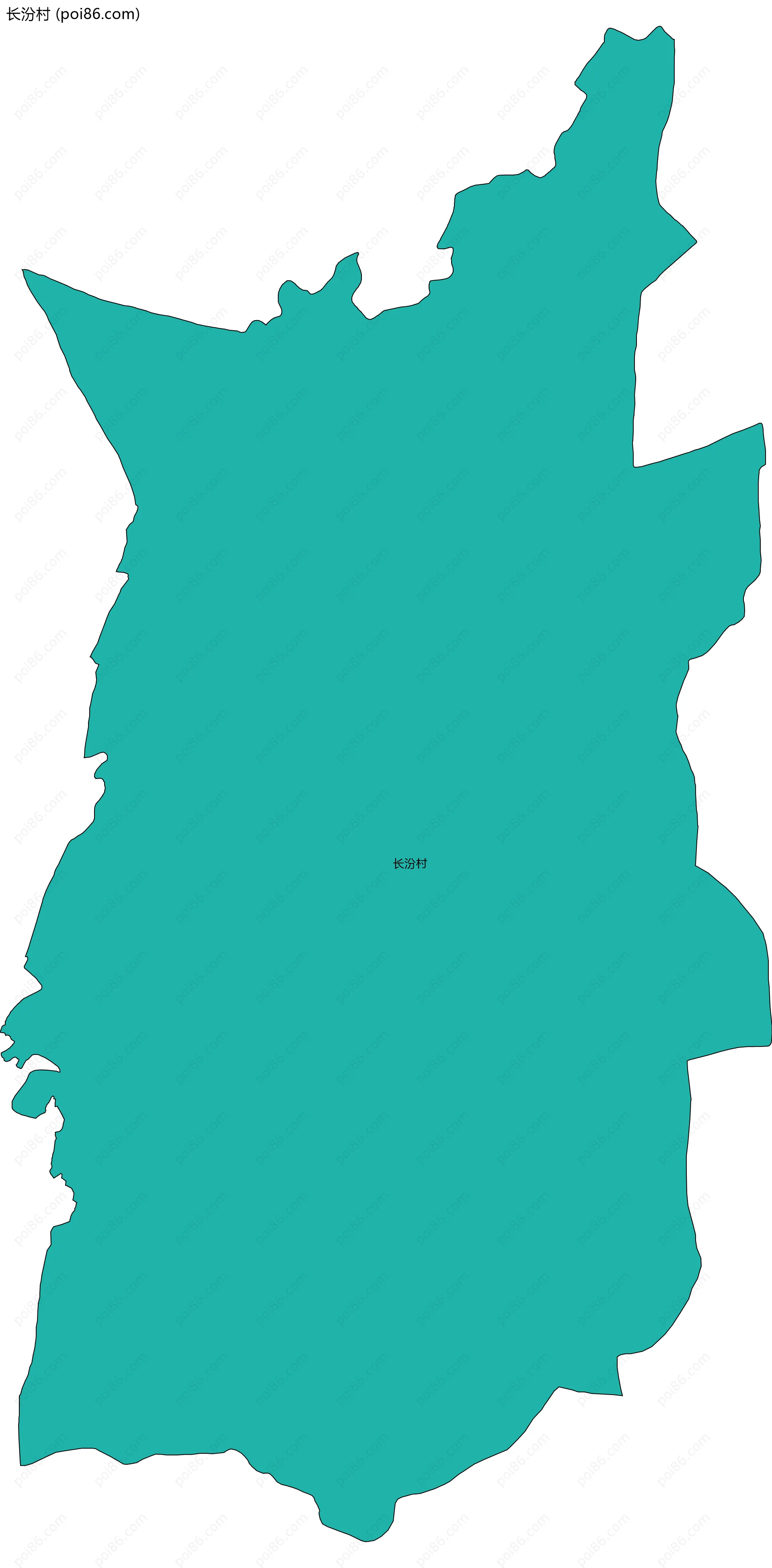 长汾村边界地图