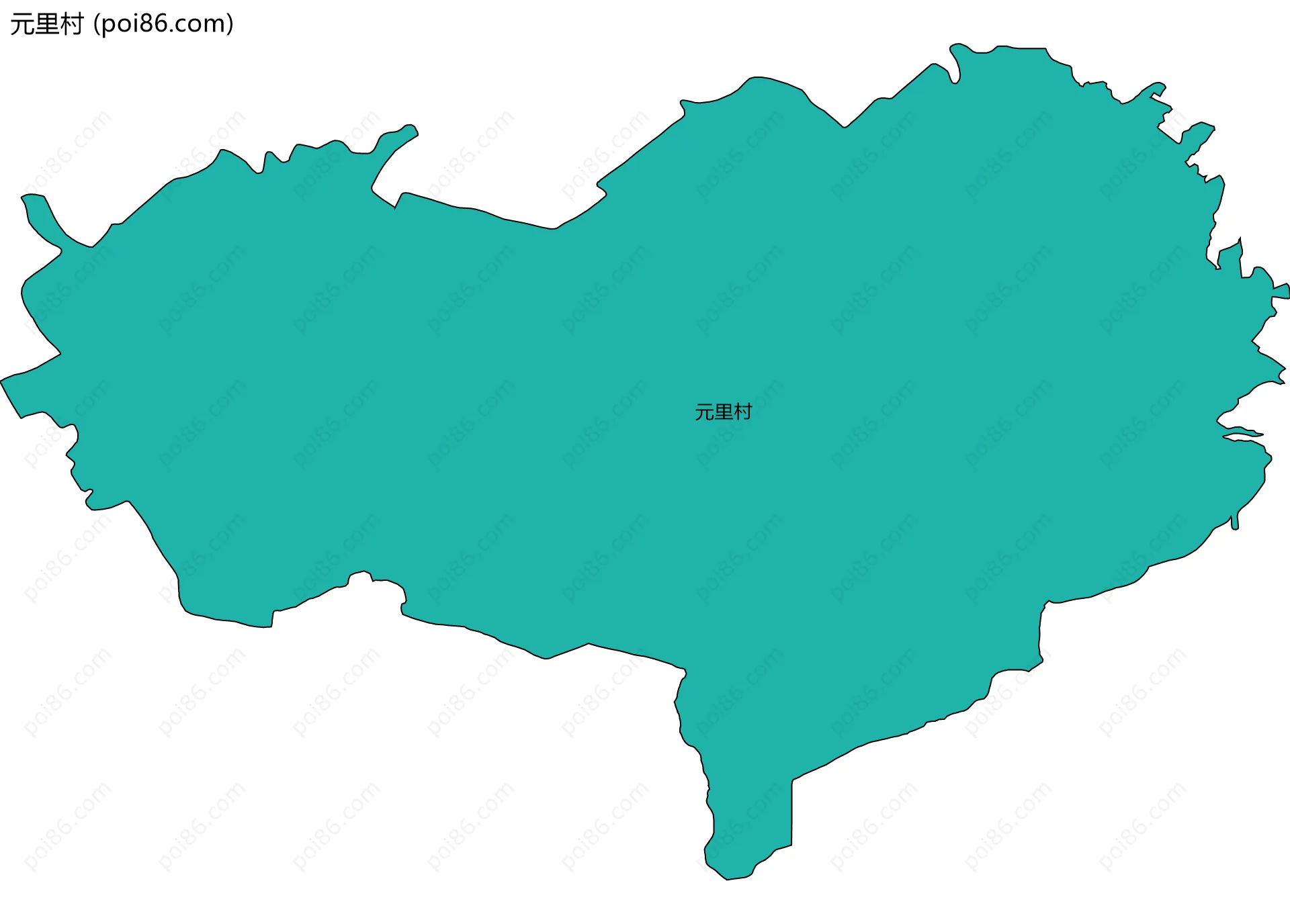元里村边界地图