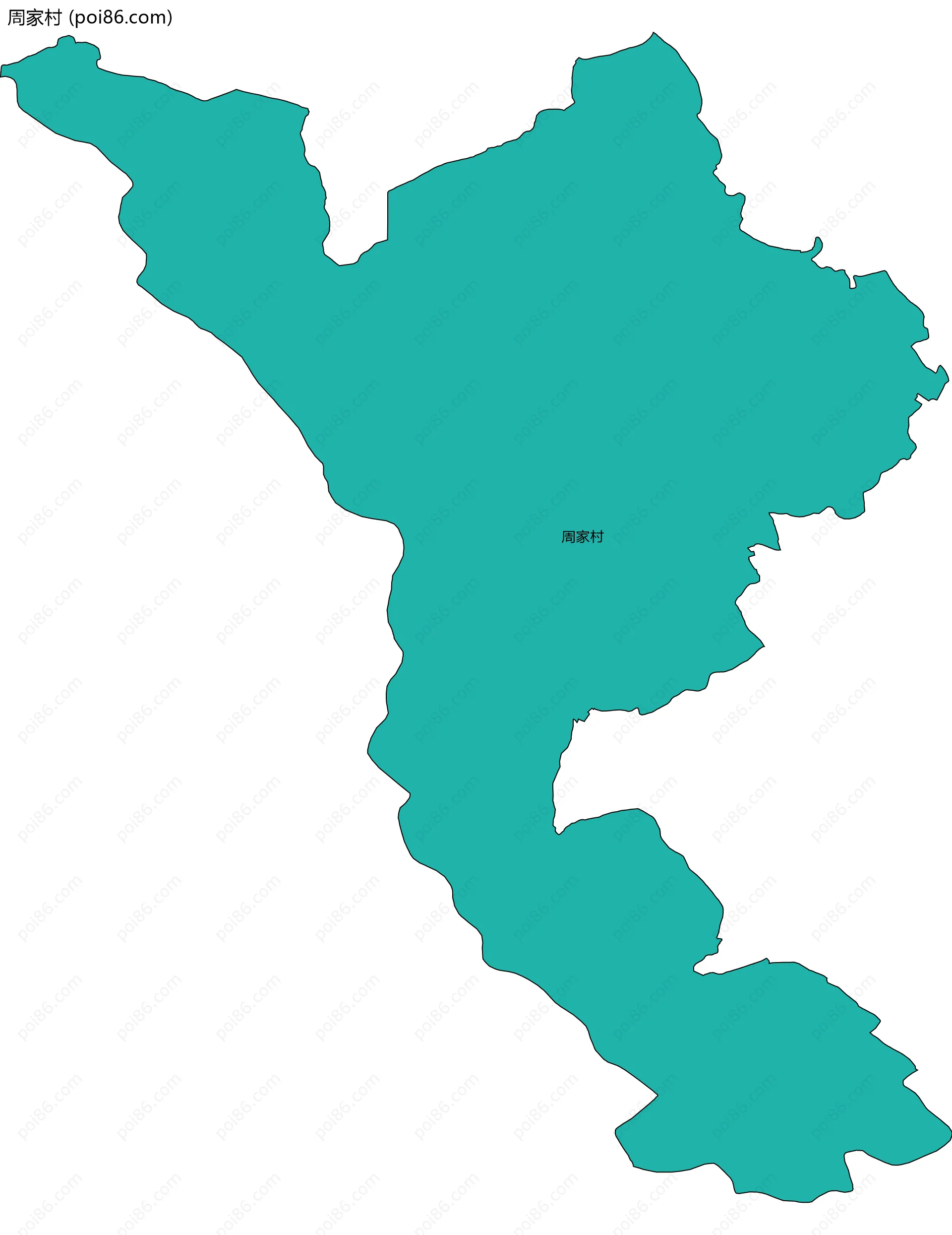 周家村边界地图