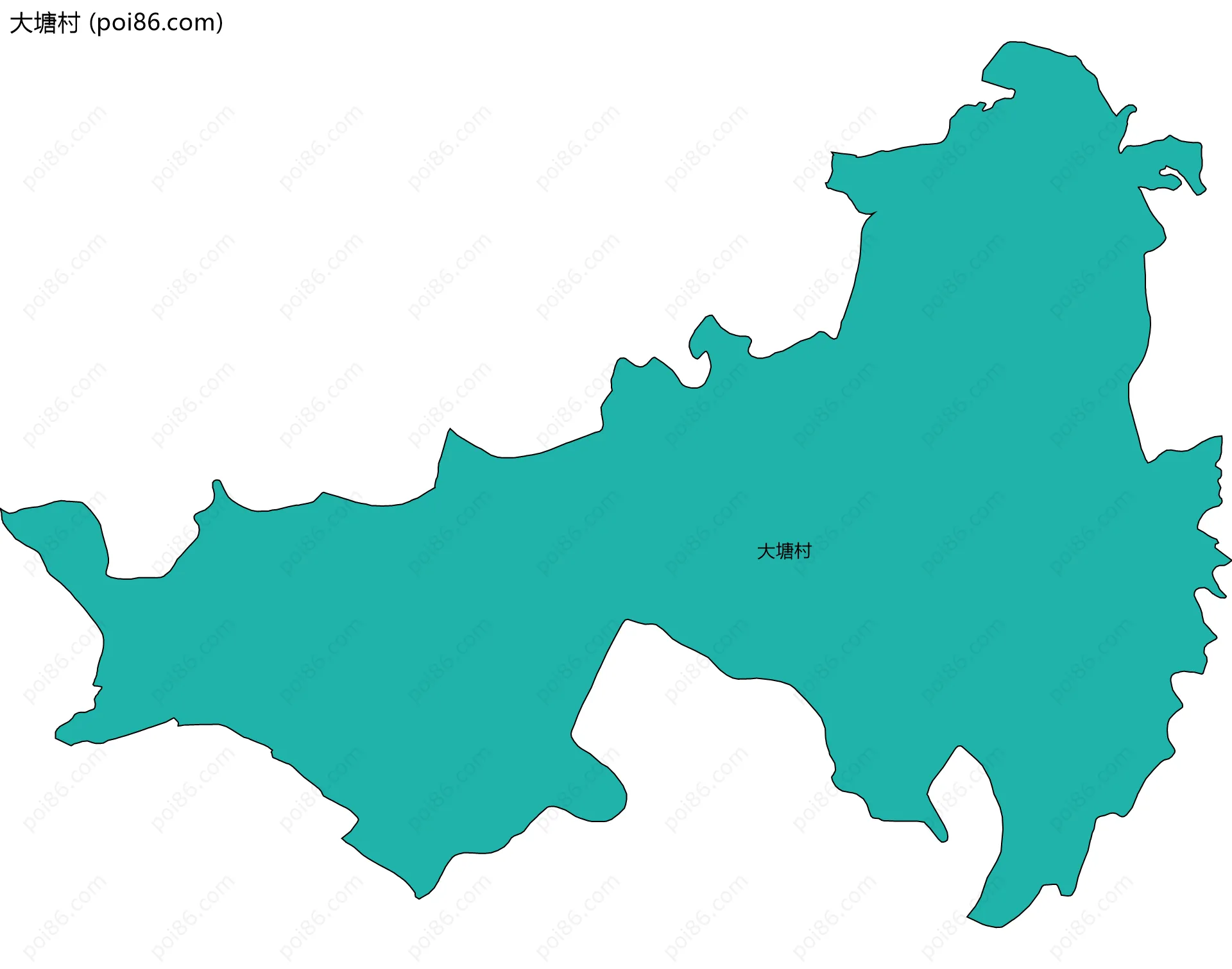 大塘村边界地图