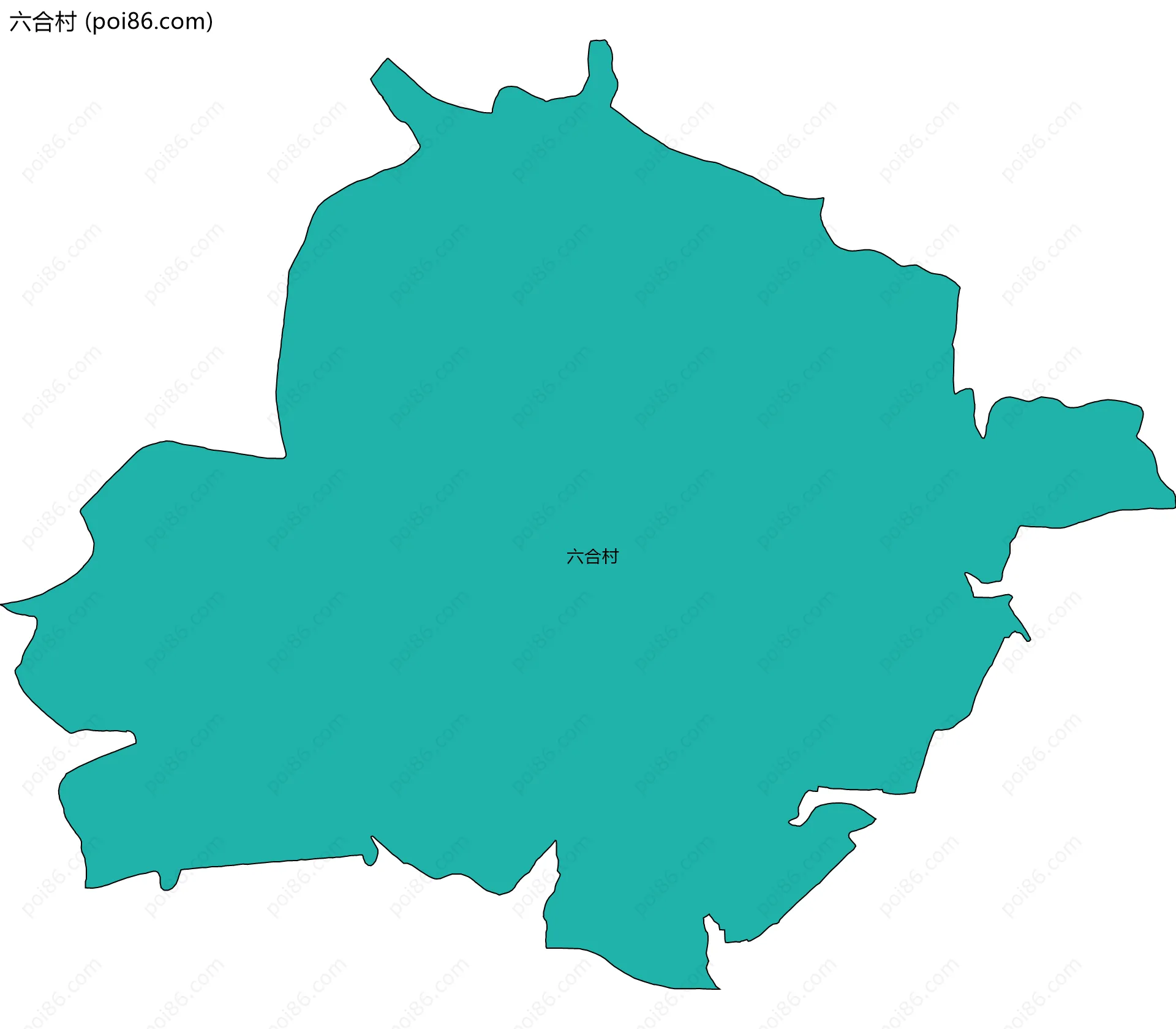 六合村边界地图