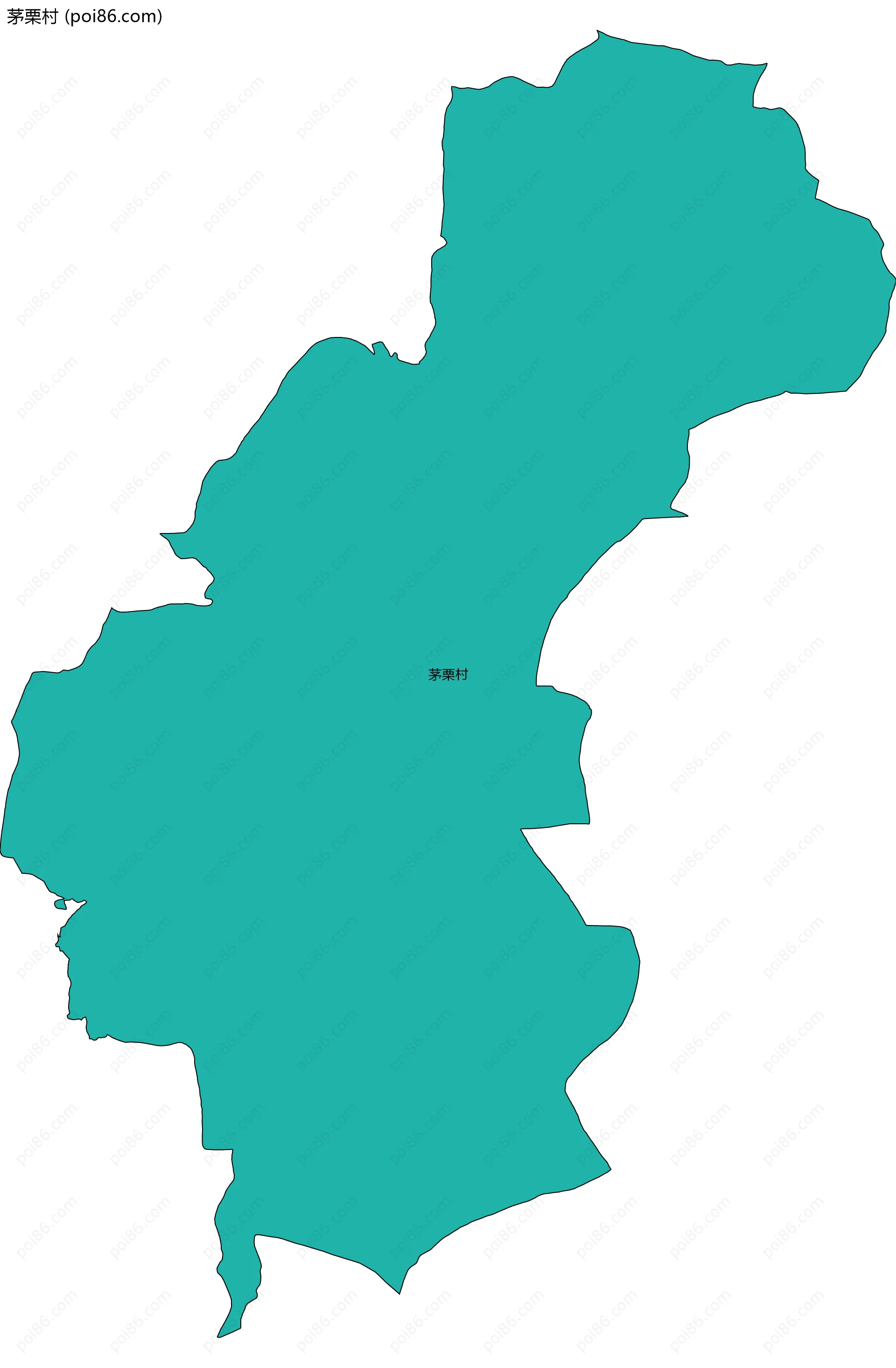 茅栗村边界地图