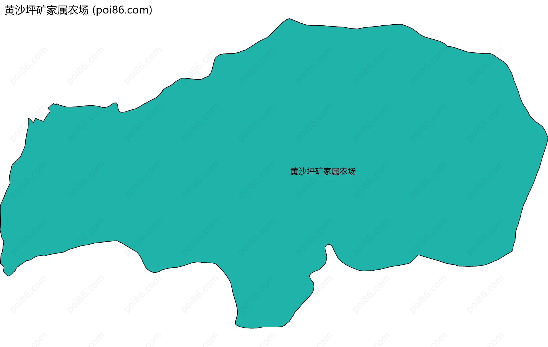 黄沙坪矿家属农场边界地图