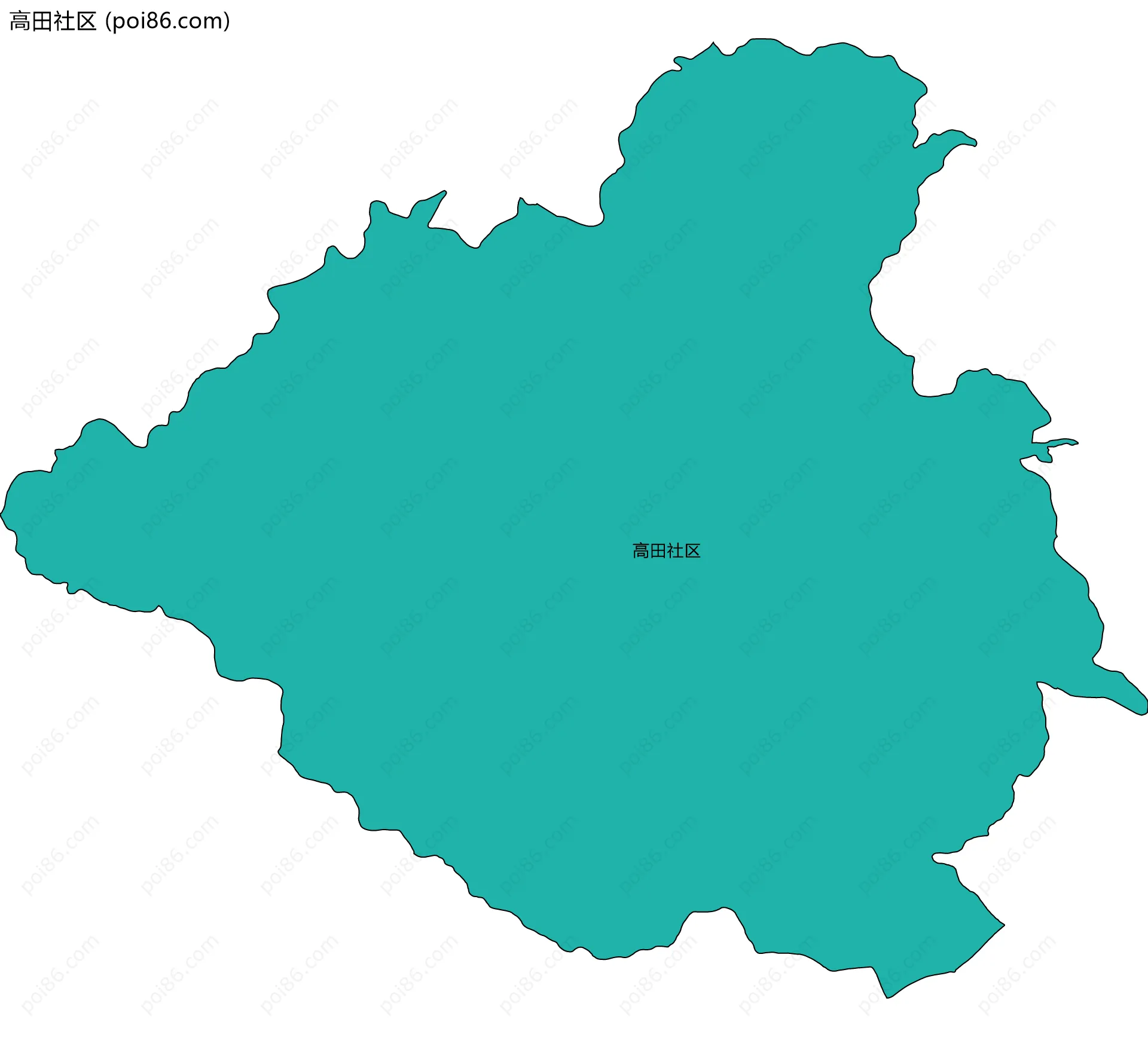 高田社区边界地图