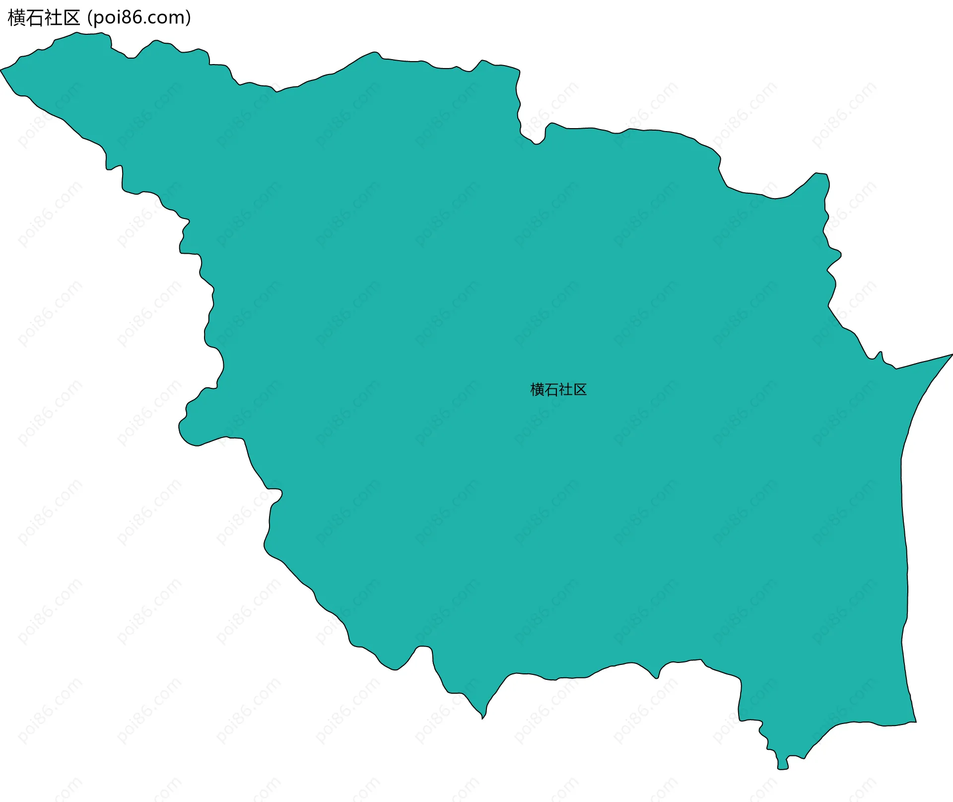 横石社区边界地图