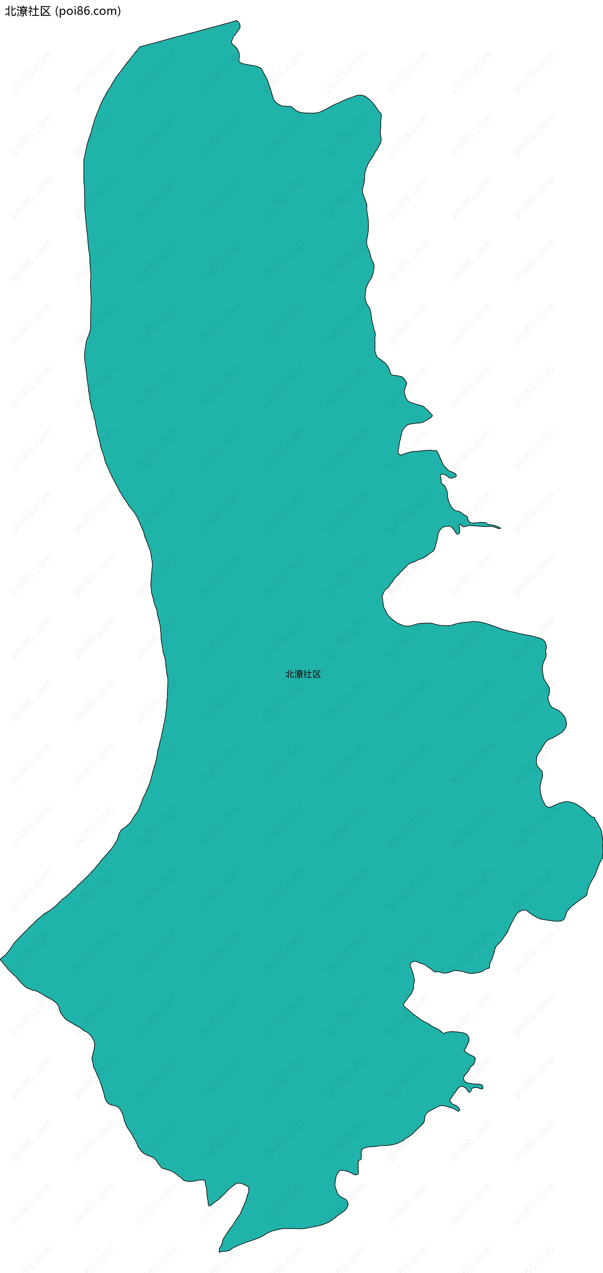 北潦社区边界地图