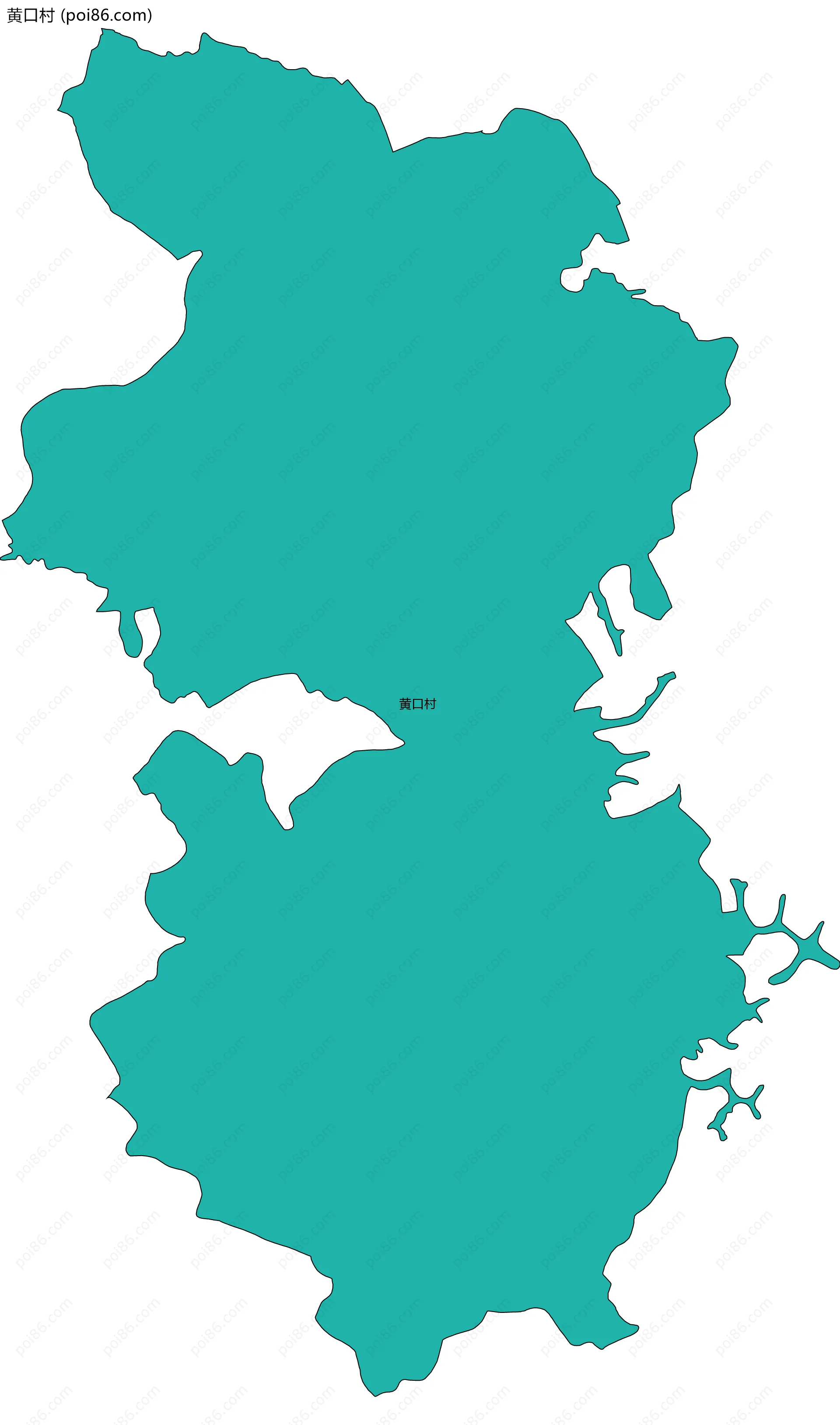 黄口村边界地图