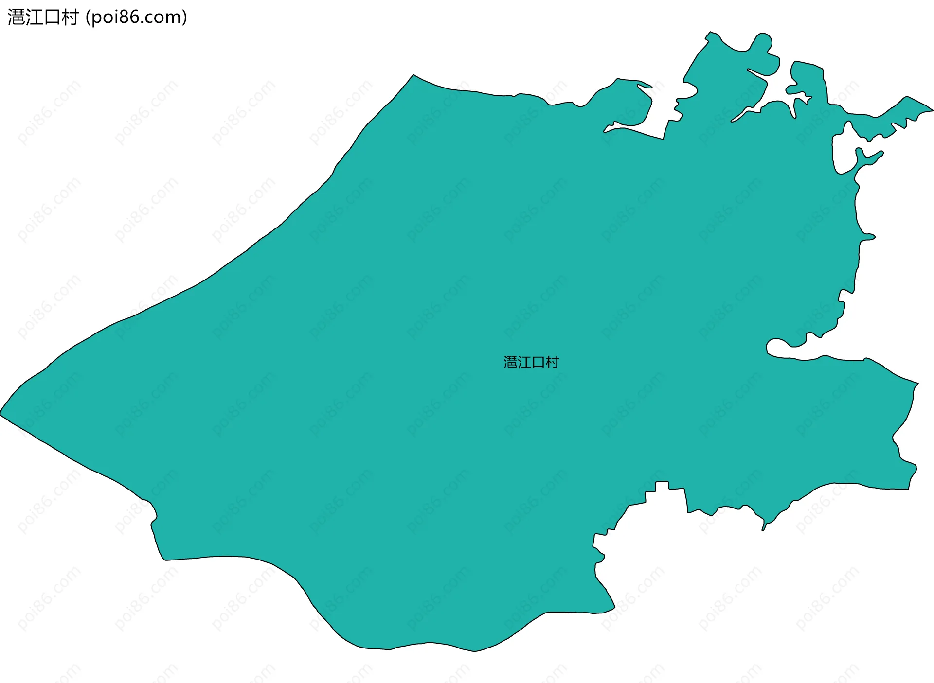 潖江口村边界地图